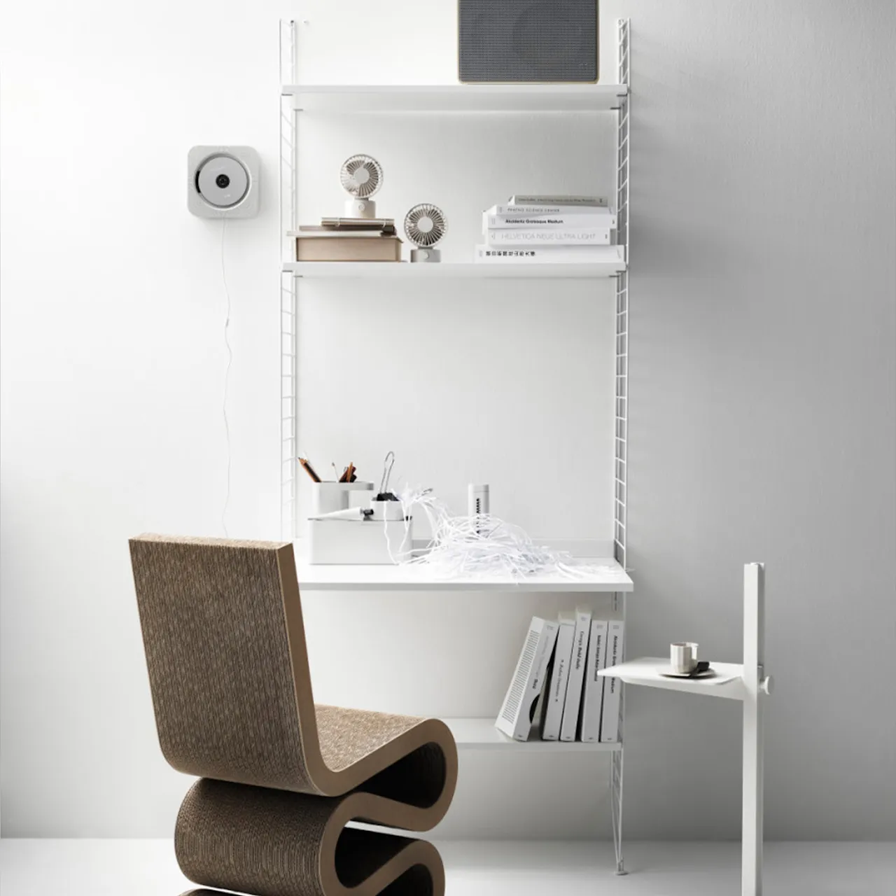 Kontor hyllsystem A vit/beige