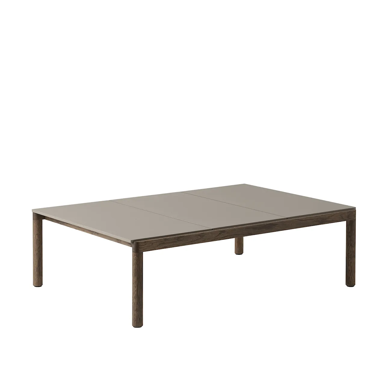 Couple Coffee Table / 120 x 84 x 35 cm - 3 Plain - Pale Blue/Dark Oiled Oak