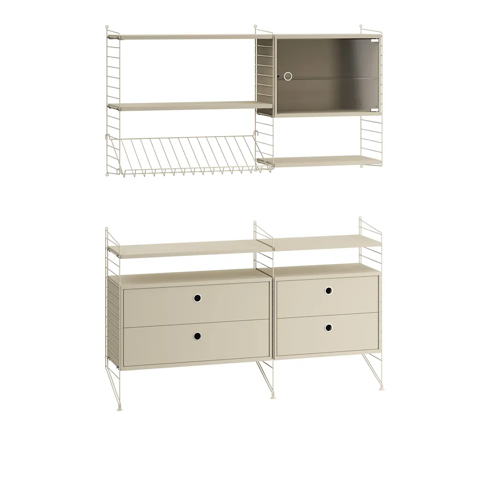 Stue hyllesystem T beige/beige