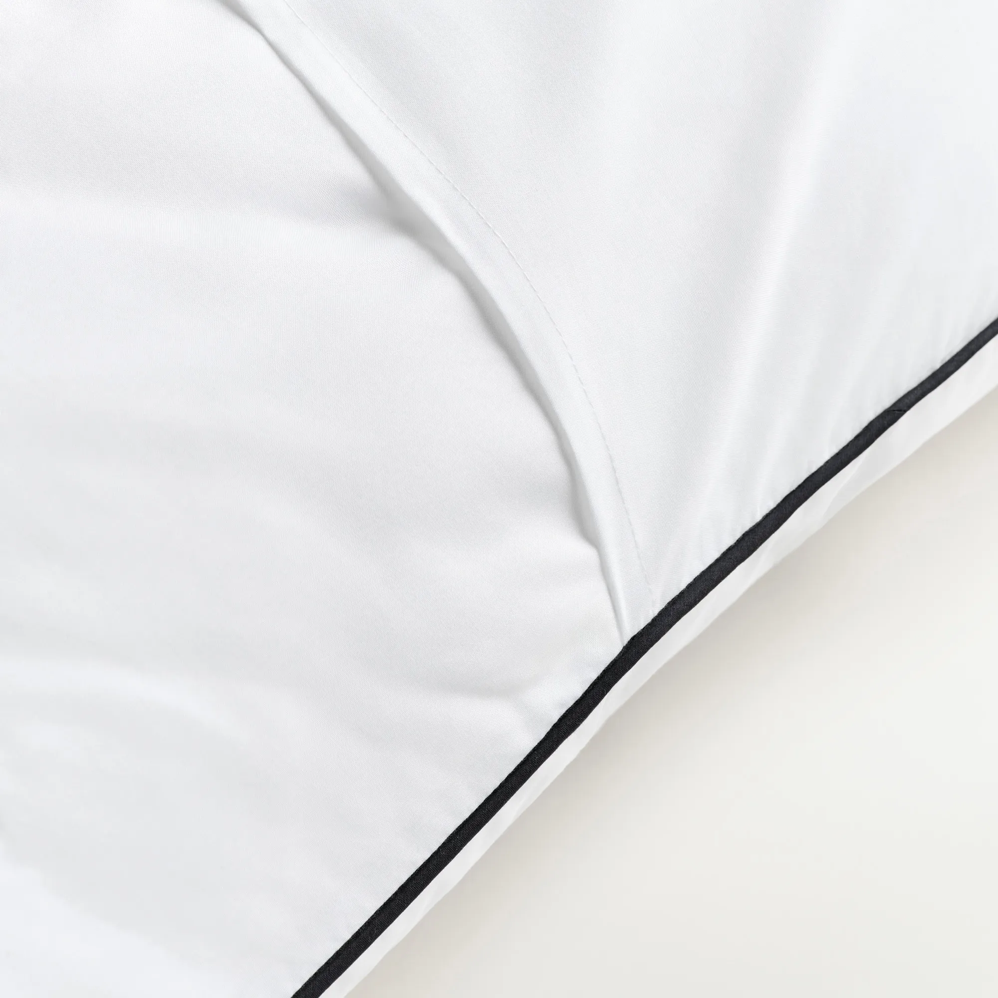Percale Crisp White/Black sengesett - 6