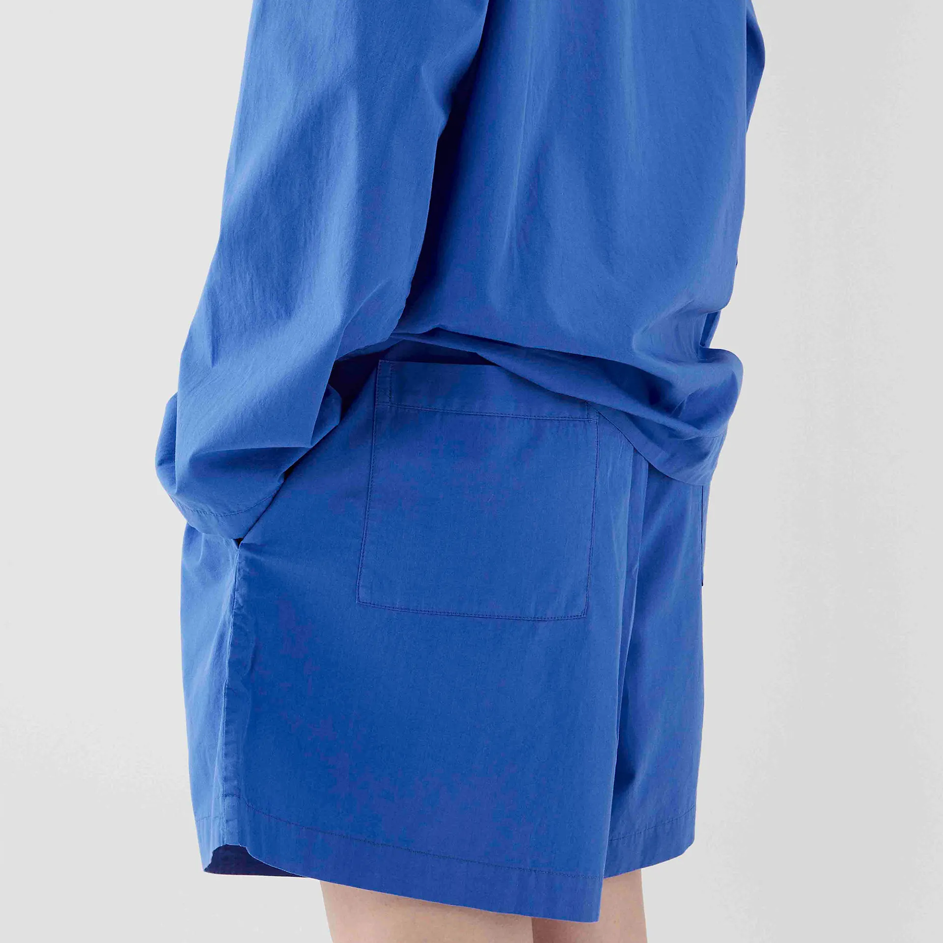 Poplin Pyjamas Shorts Royal Blue - TEKLA - NO GA