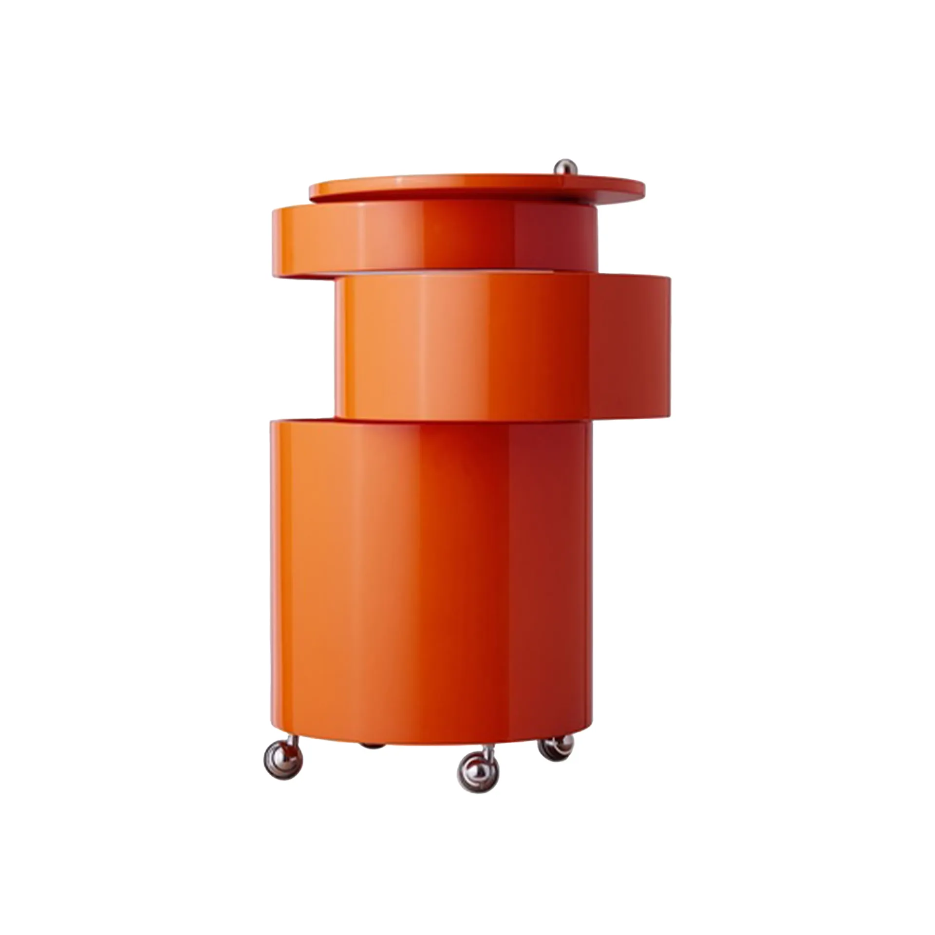 Barboy High Gloss Side Table & Mobile Storage Unit - Verpan - Verner Panton - NO GA