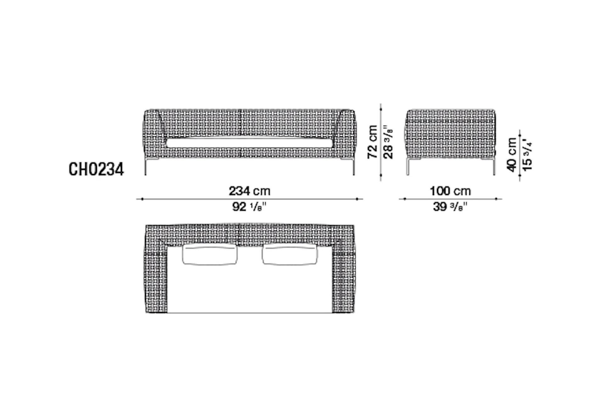 Charles Outdoor Sofa - B&B Italia - Antonio Citterio - NO GA