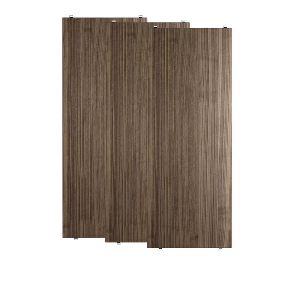 Hylleplate 78x30cm 3-pack valnøtt