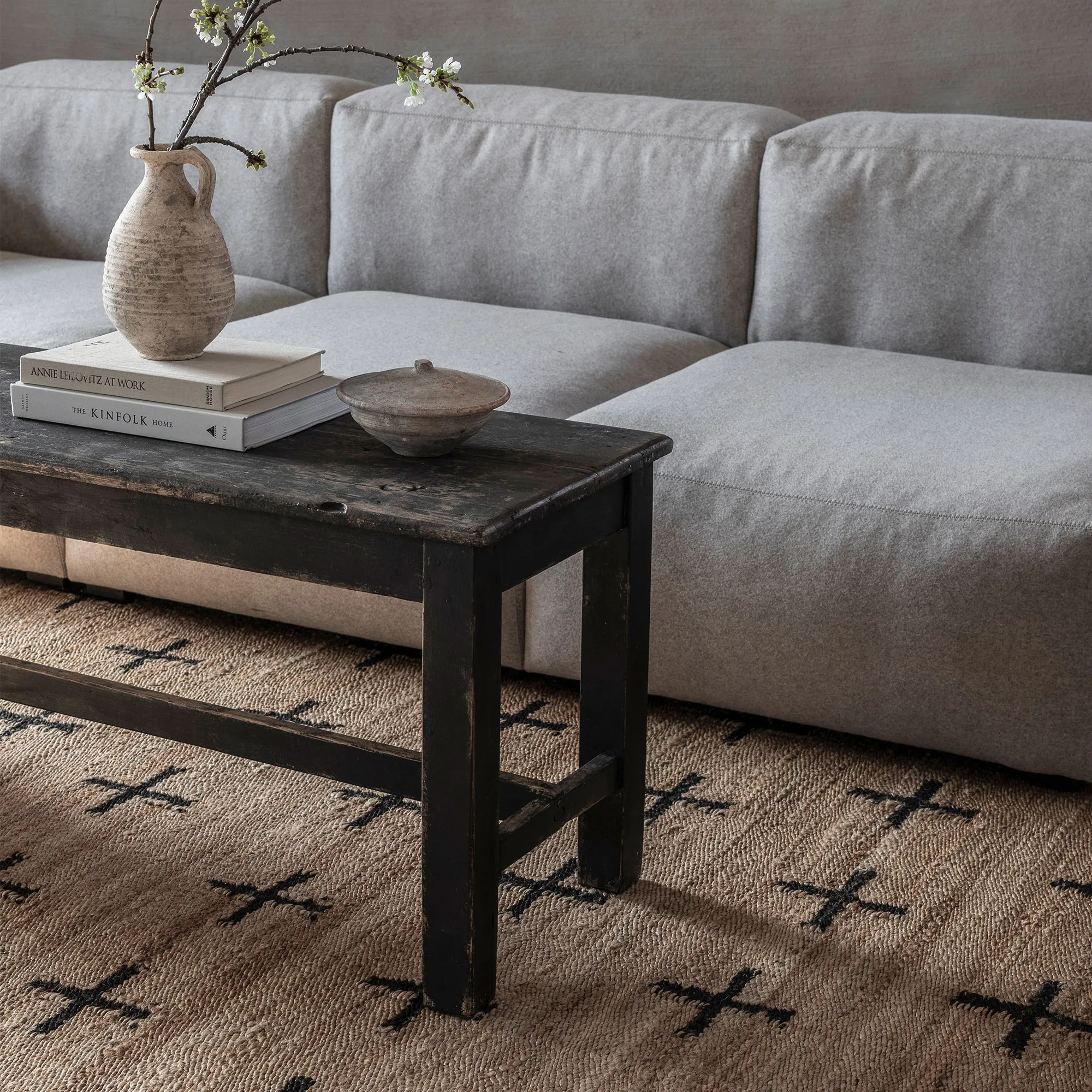 Jute Cross Black juteteppe - 7