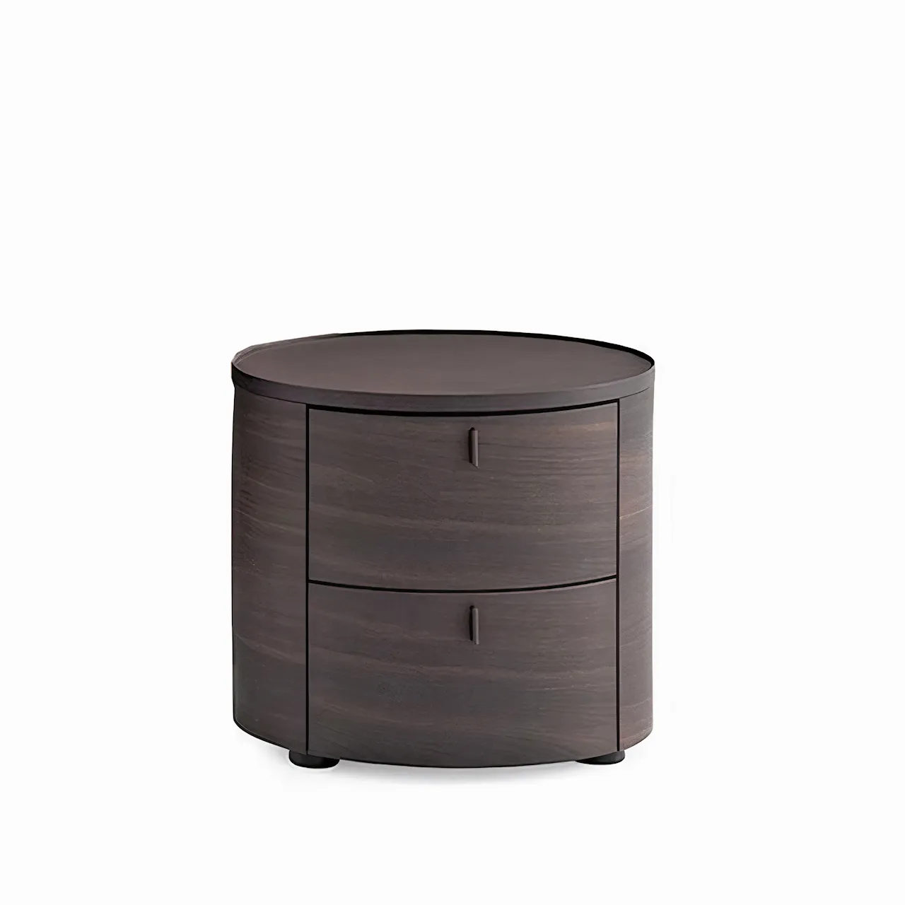 Onda nattbord 2 skuffer, Structure Spessart Oak, Top Spessart Oak, Handles Hide 2 Nero