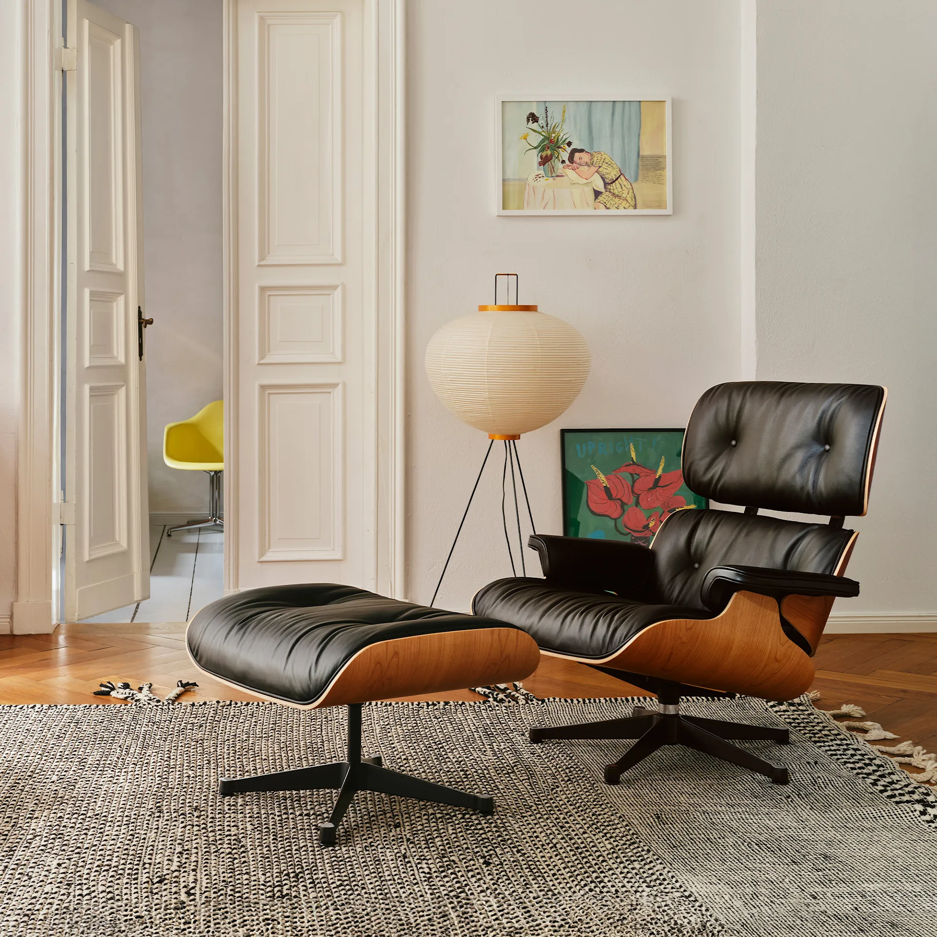 Eames Lounge Chair Black-pigmented Walnut Polished/Black lenestol - Vitra - Charles & Ray Eames - NO GA