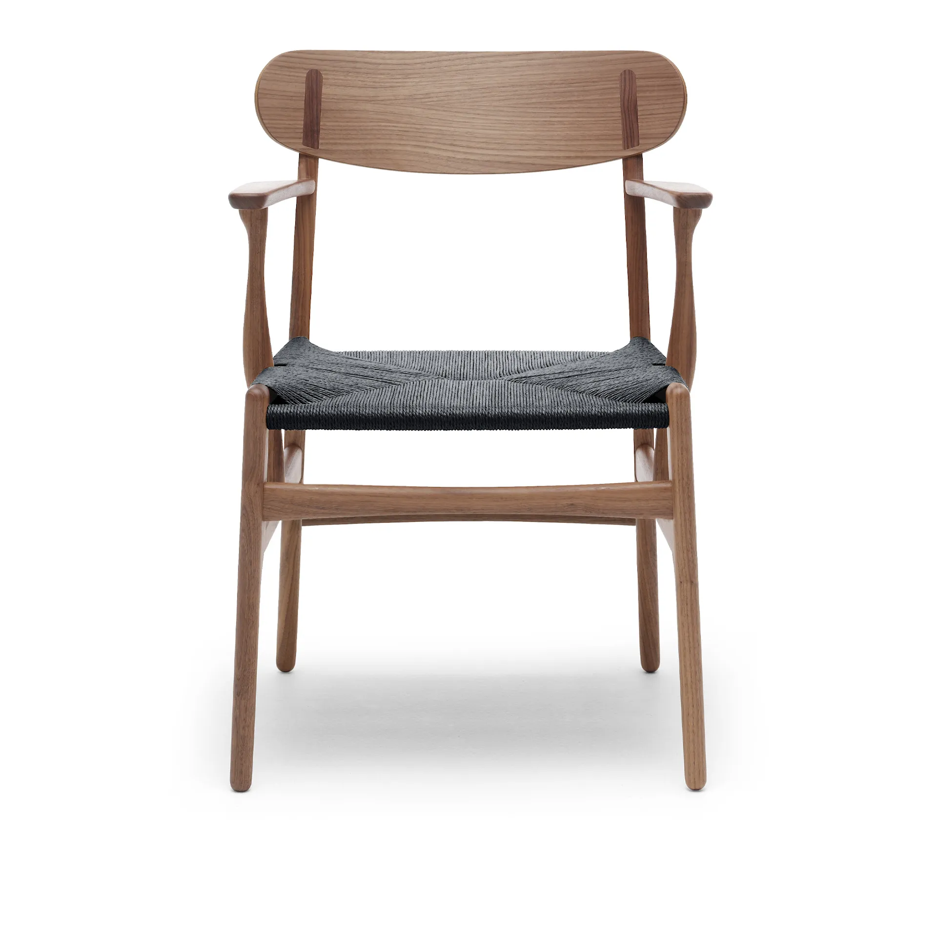 CH26 - Flettet papirsnor i valnøtt/sort - Carl Hansen - Hans J. Wegner - NO GA