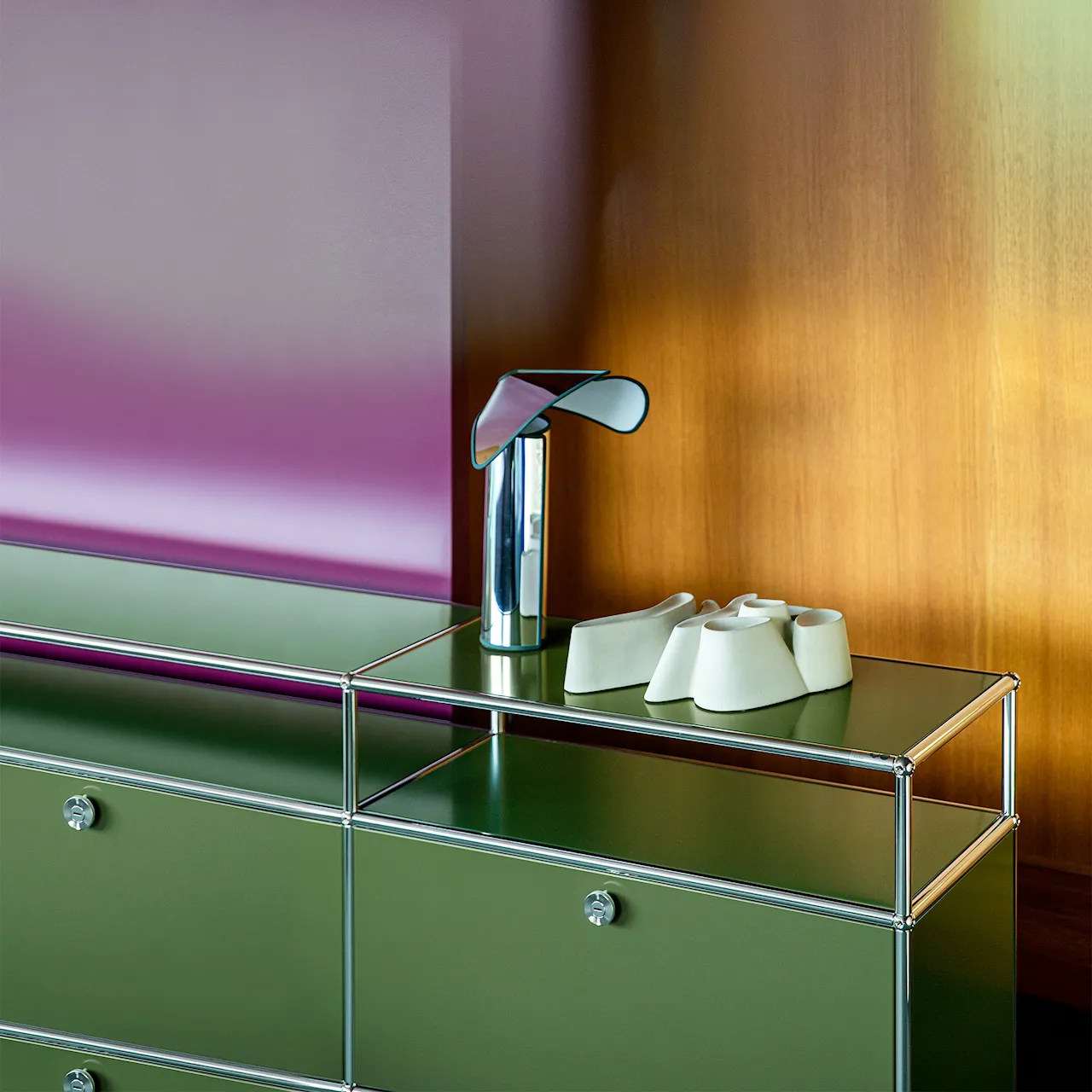 USM Haller Lowboard Olive Green