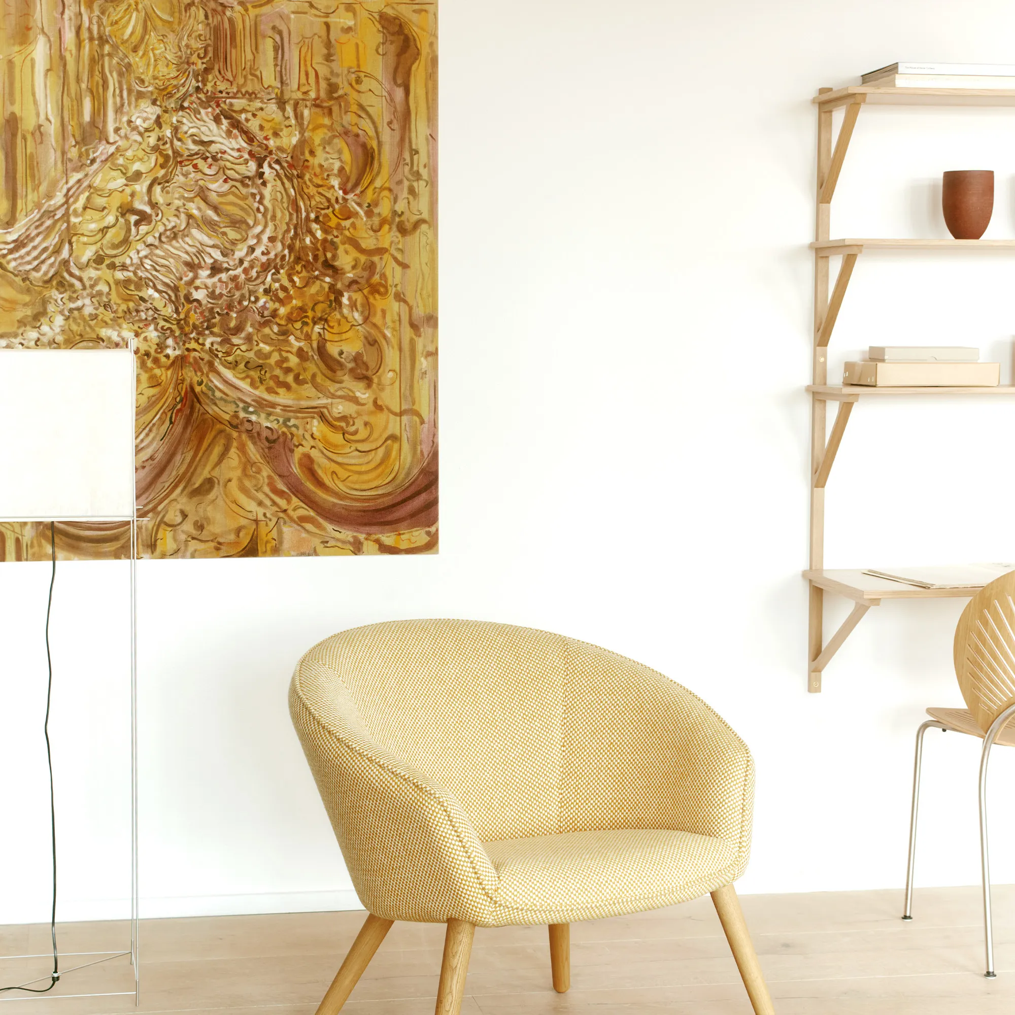 BM29 vegghylle 149 cm 3 hyller og skrivebord - 8