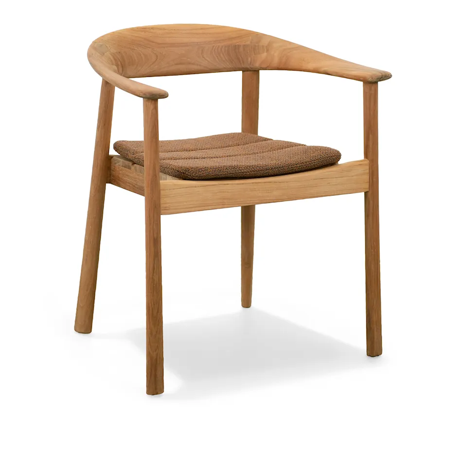 Majestic stol med armlener, stabelbar – Teak