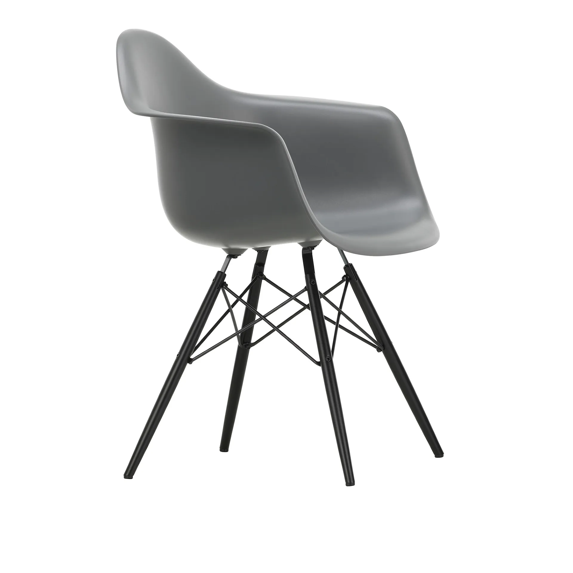 Eames RE Plastic Armchair DAW spisestuestol Black Maple - Vitra - Charles & Ray Eames - NO GA