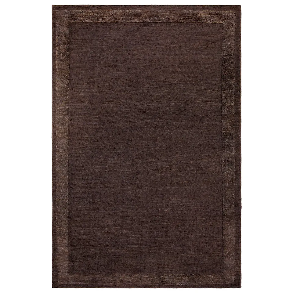 Jute Frame Dark Brown teppe