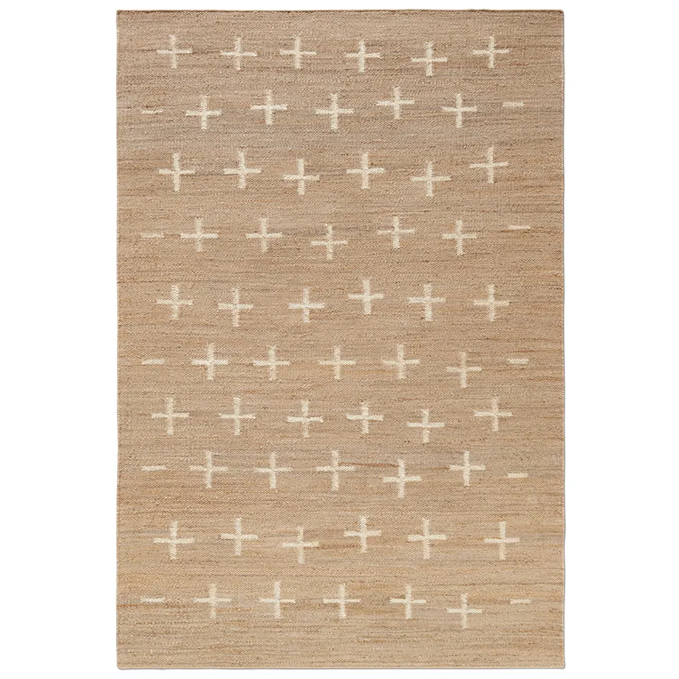 Jute Cross Cream juteteppe