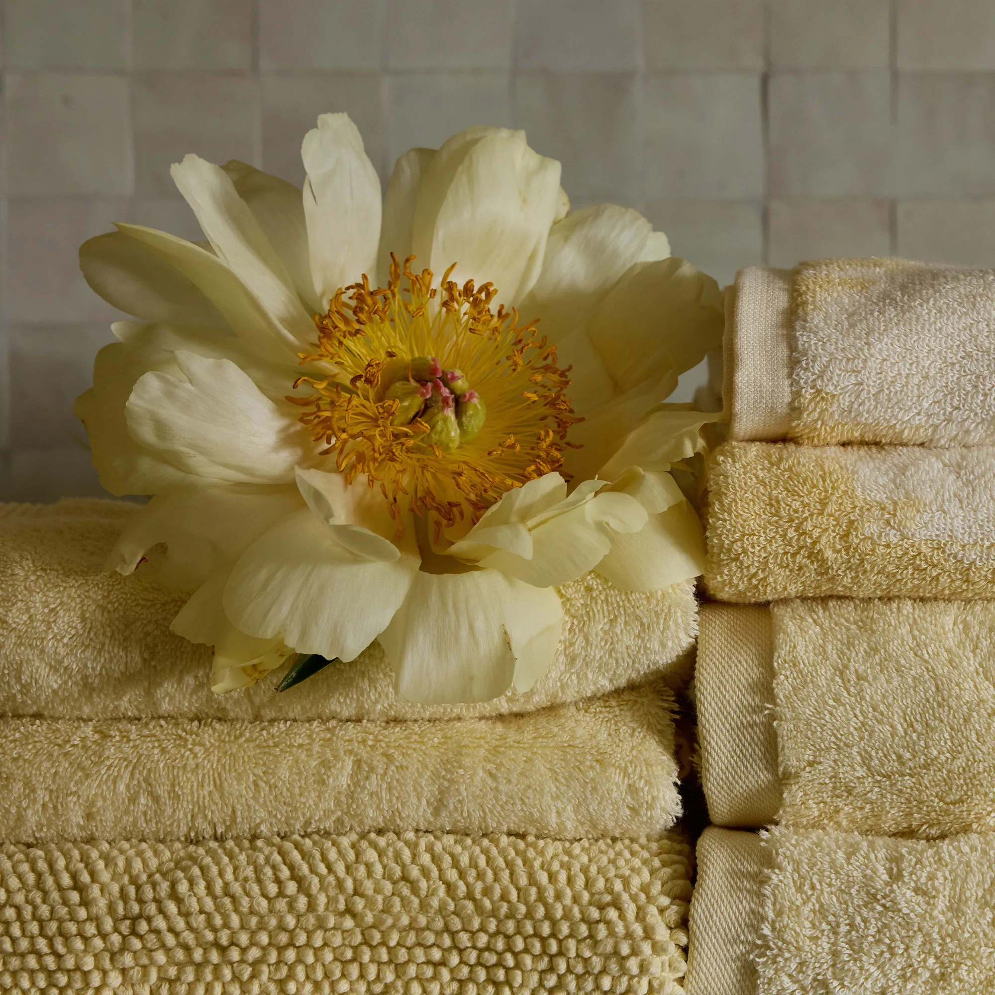 Fontana Organic Pale Yellow håndkle - 5