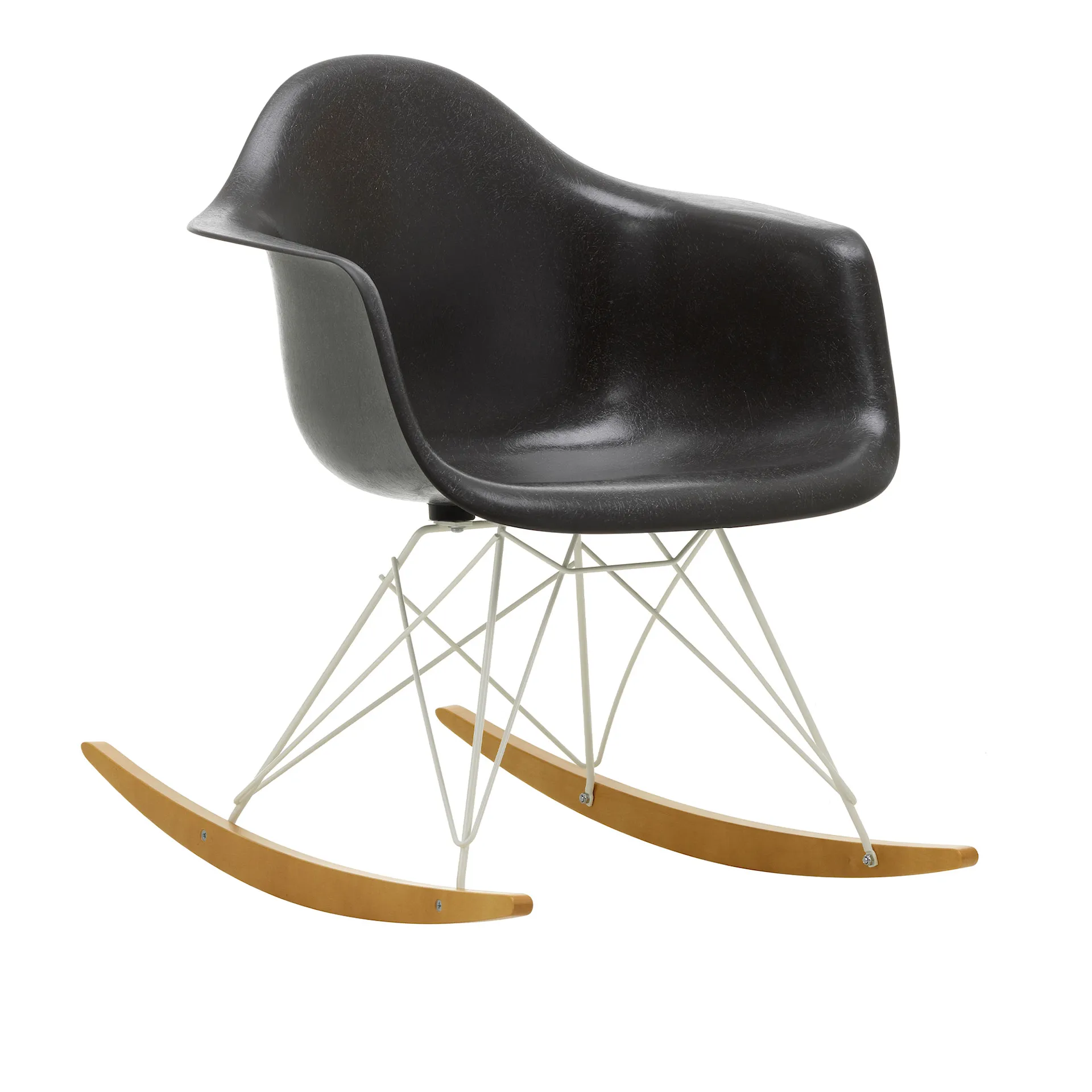 Eames Fiberglass Armchair RAR gyngestol White/Golden Maple - Vitra - Charles & Ray Eames - NO GA