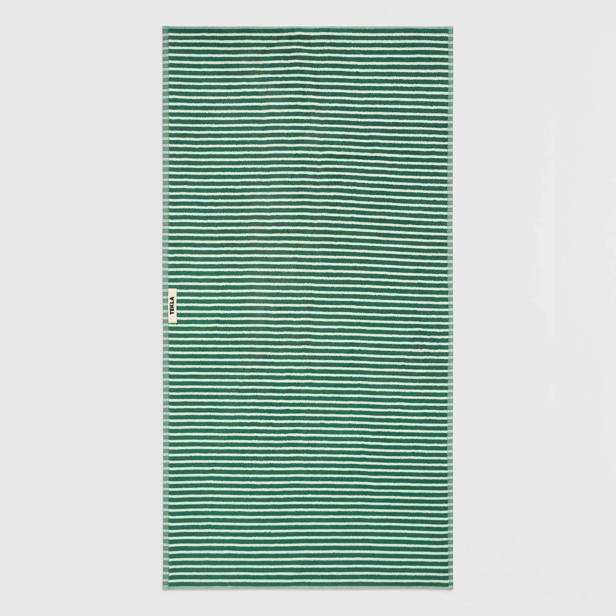 Terry Teal Green Stripes håndkle - 5