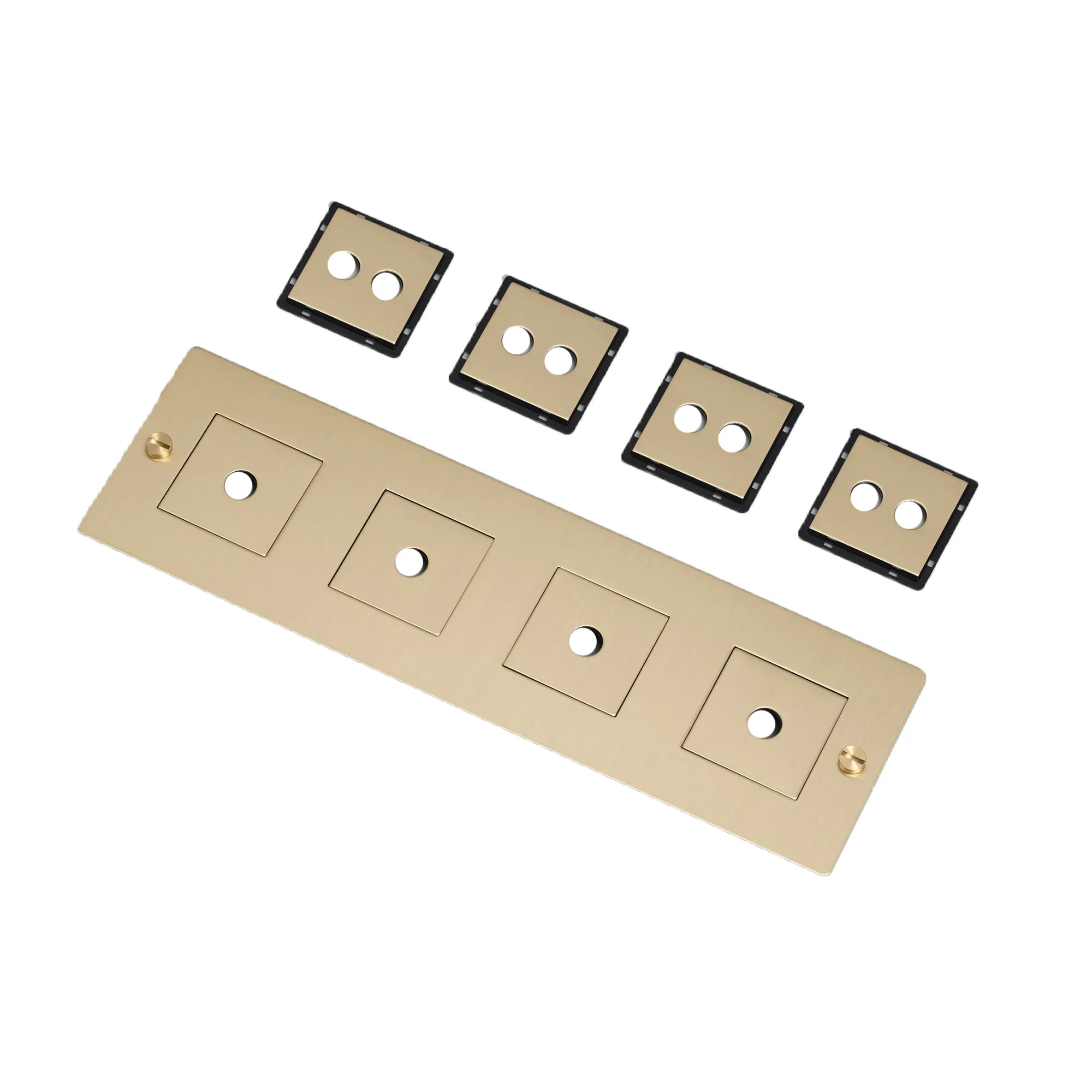 4G Wall Plate Horizontal With Infills - 1