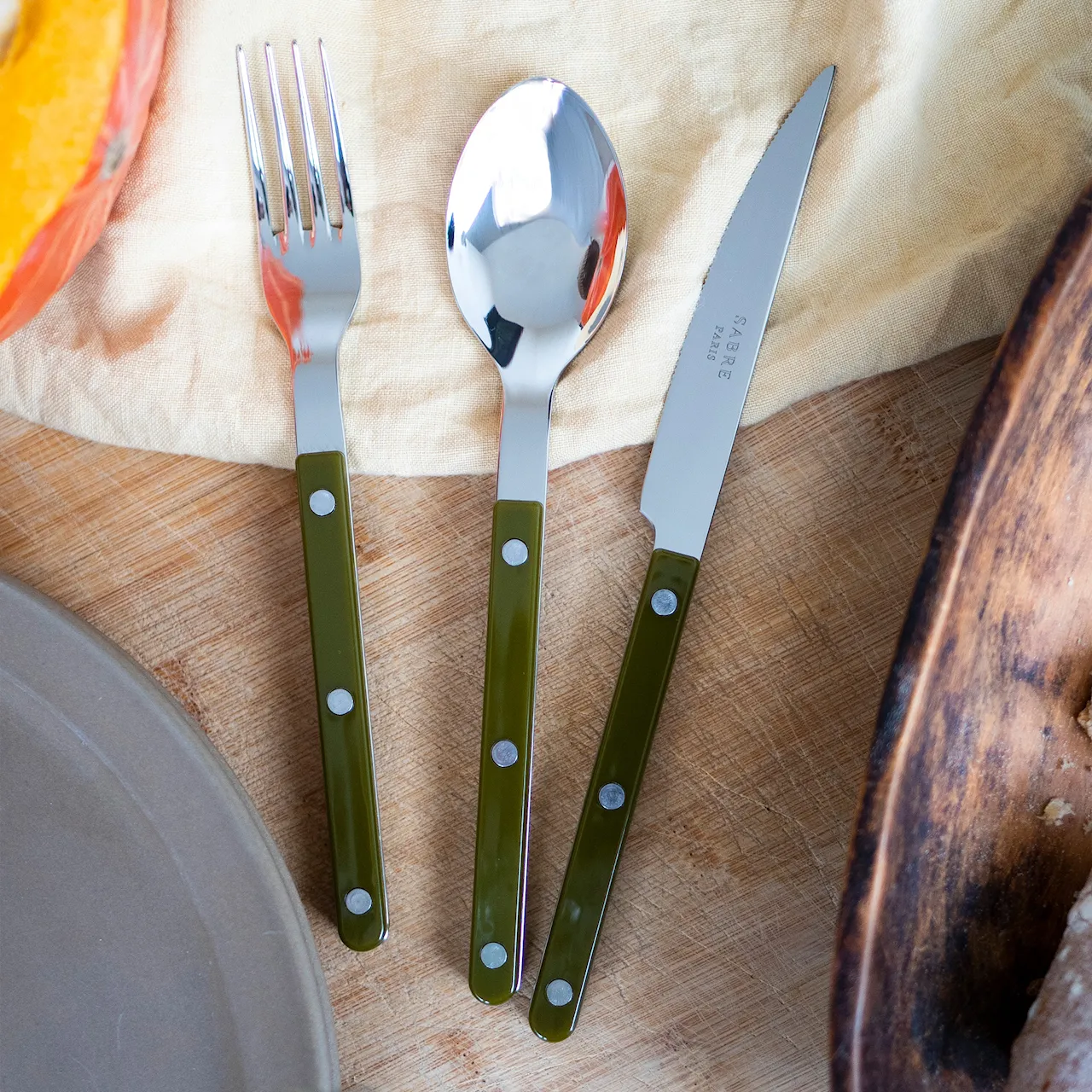 Bistrot Shiny Solid / 24 Pieces Cutlery Set / Green Fern