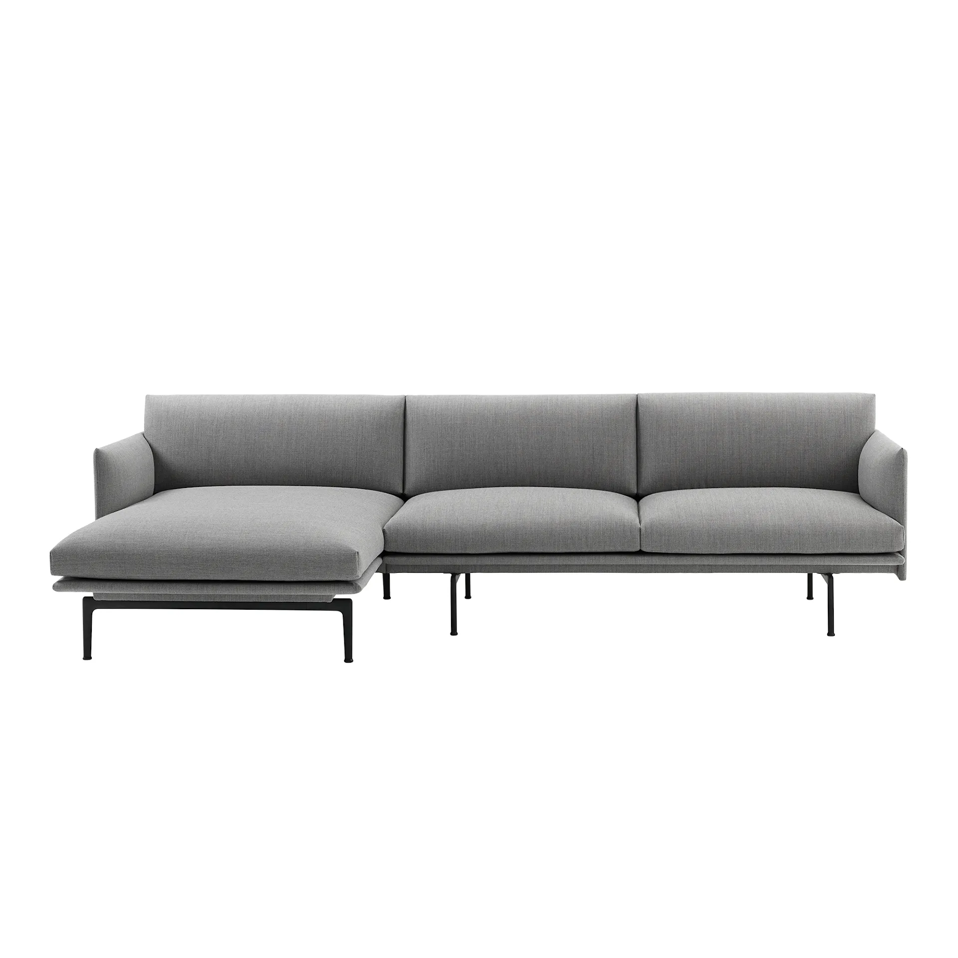 Outline Sofa Chaise Longue Left / Black Base - Muuto - Anderssen & Voll  - NO GA