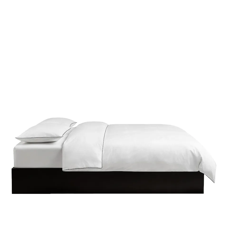 Percale Crisp White/Black sengesett