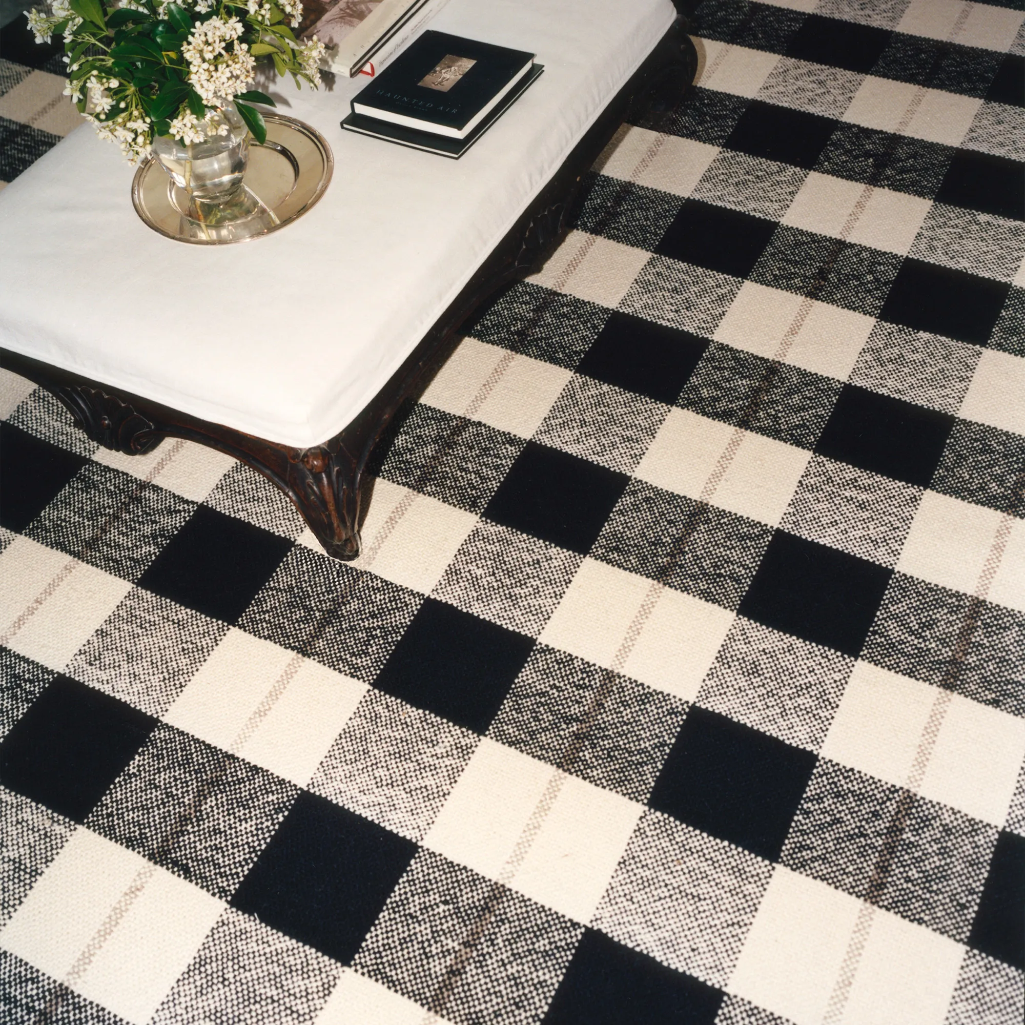Plaid Black/Cream ullteppe - 3