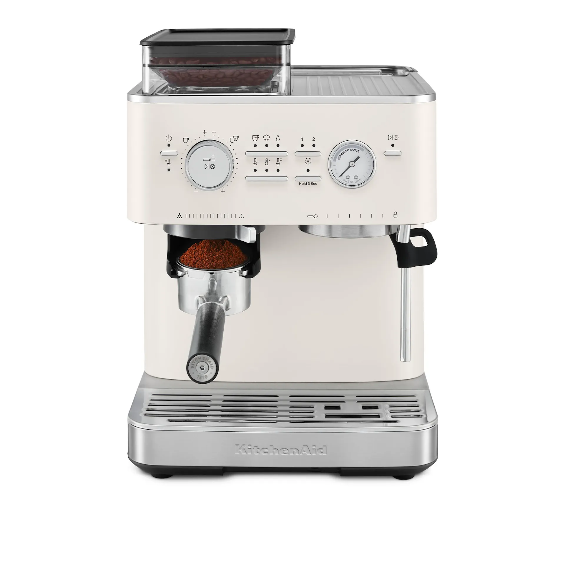 Halvautomatisk espressomaskin med kvern porselen hvit 5KES6551EPL - KitchenAid - NO GA