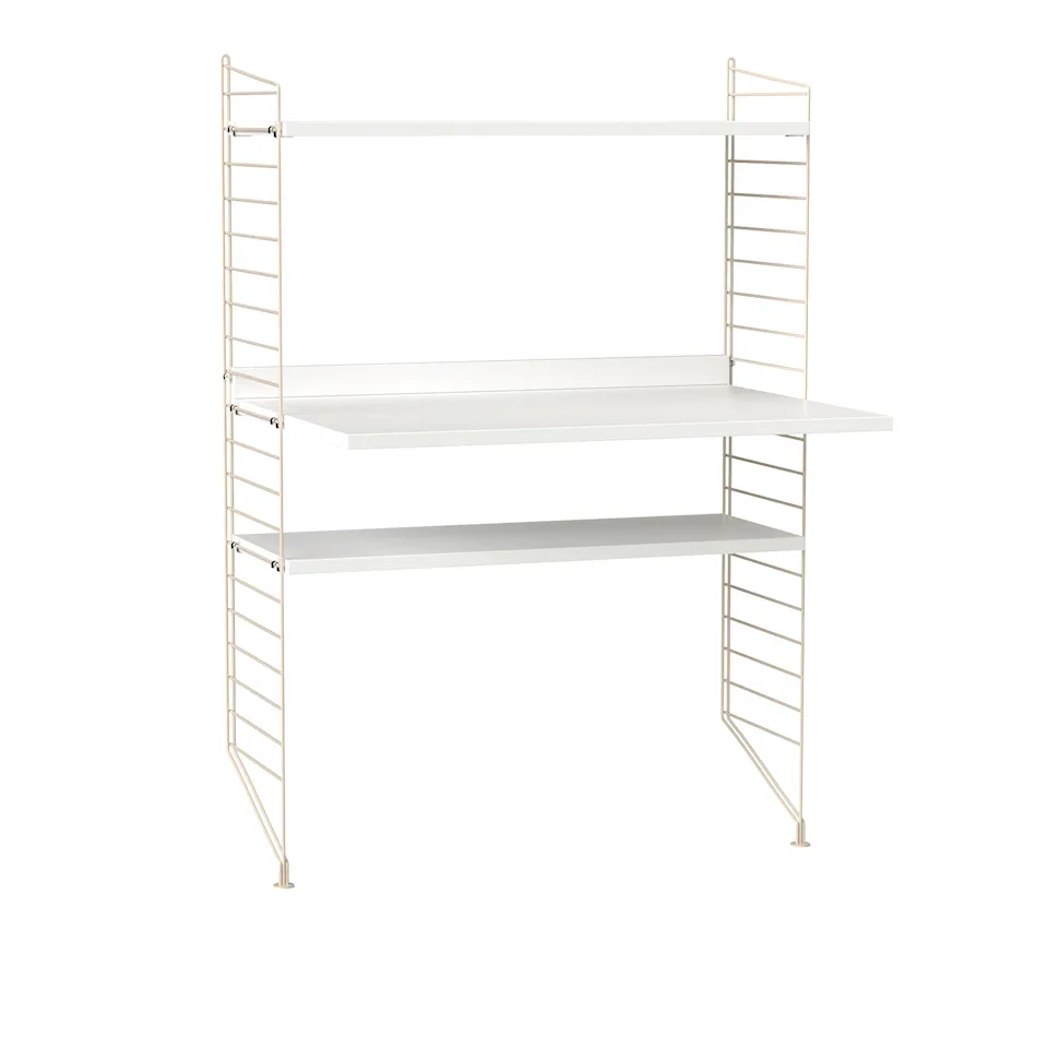 Kontor hyllsystem H vit/beige