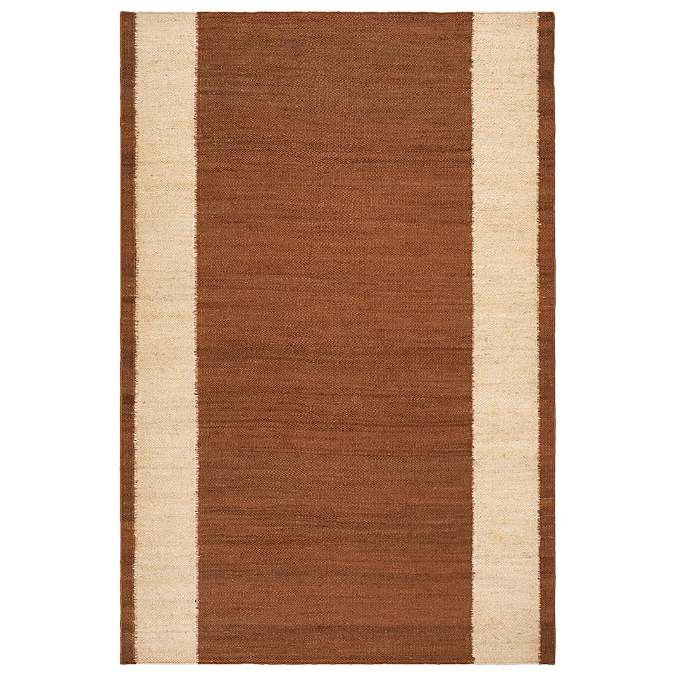 Jute Stripes Red teppe