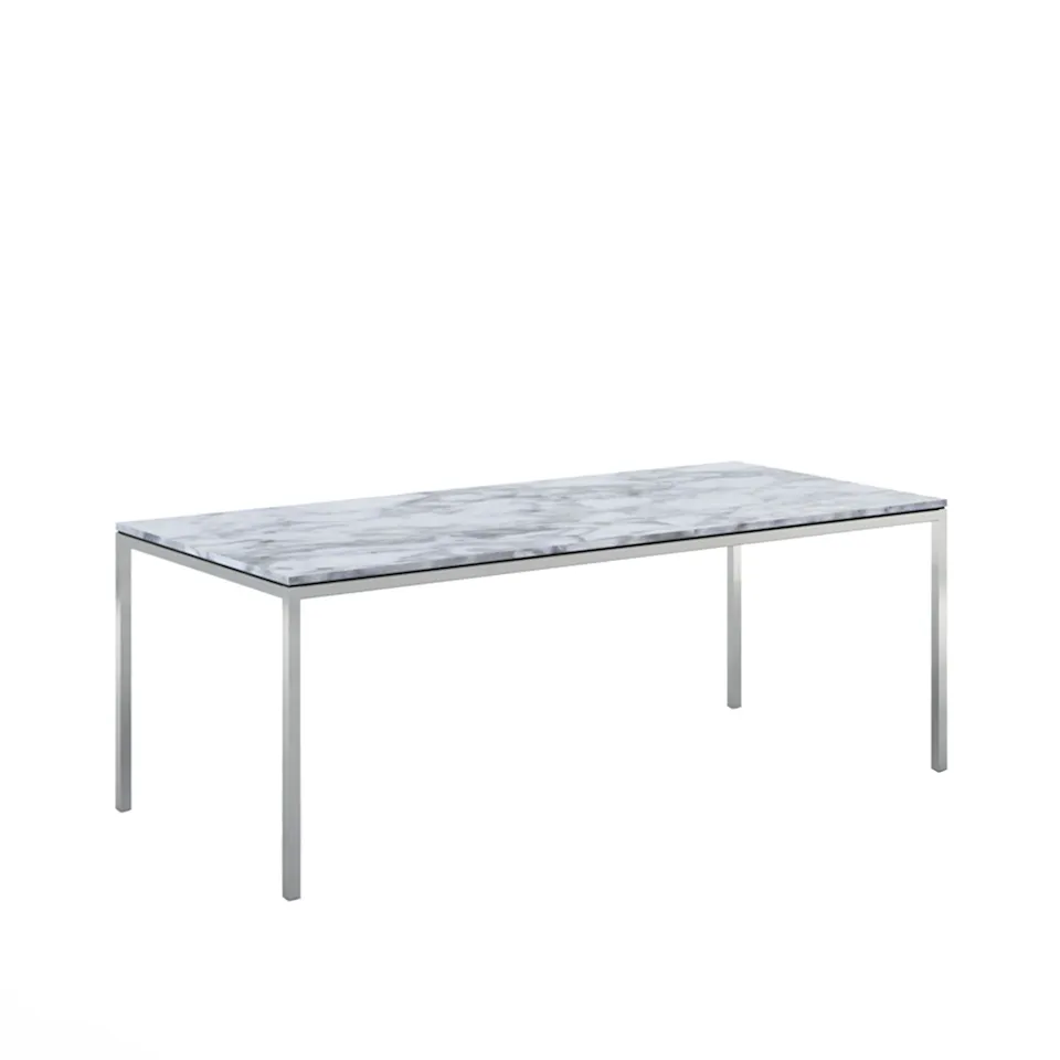 Florence Knoll High Table, Rektangulär, 200 x 90 cm, skiva i Statuarietto marmor