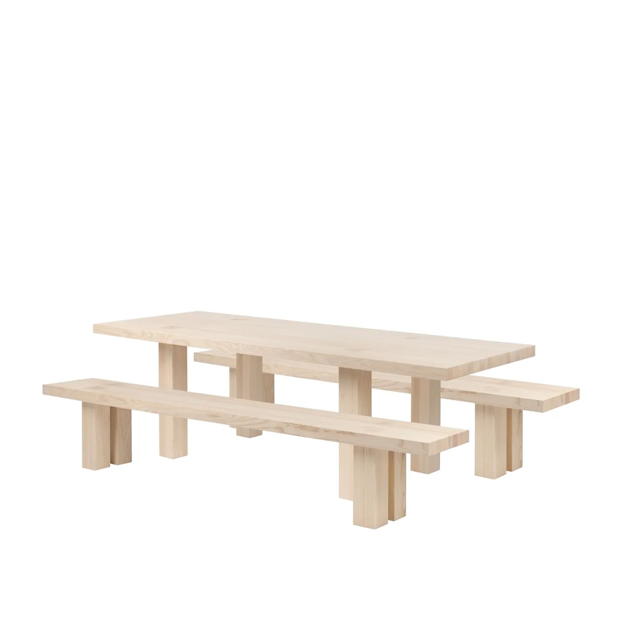 Max Table + Benches 300 cm - Ash