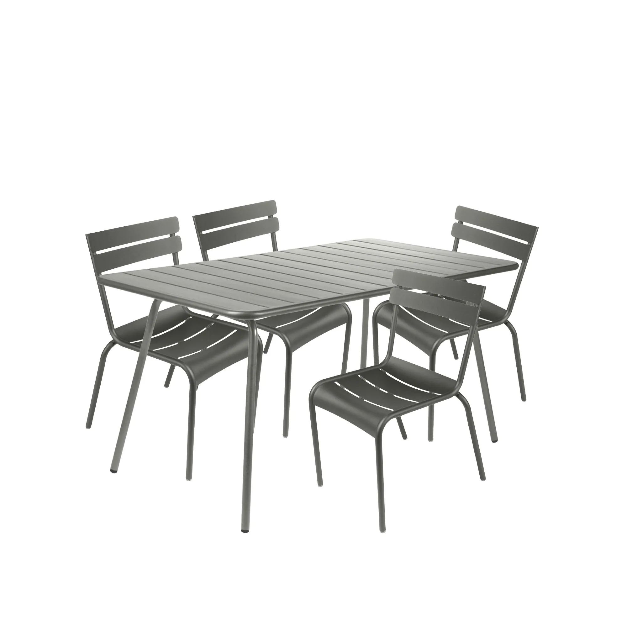 Luxembourg spisebordsett 143 x 80 cm og 4 stoler - 1