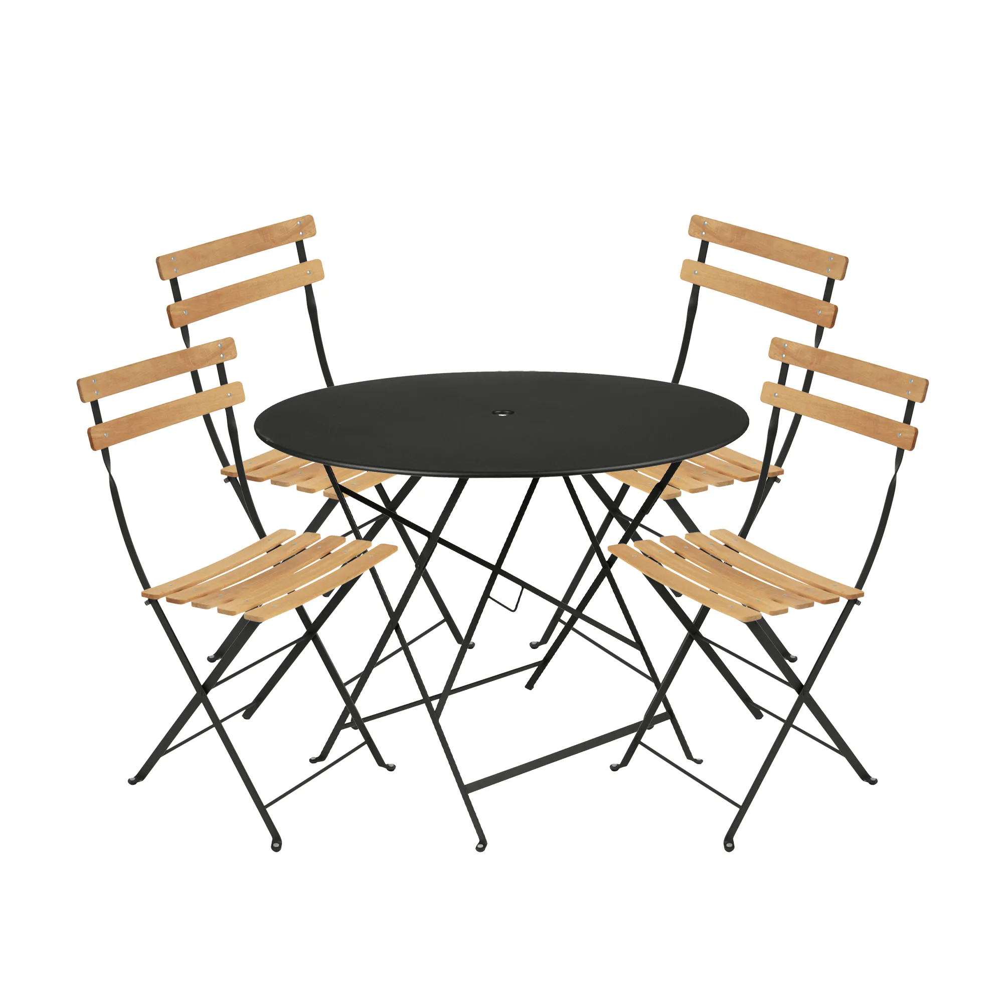Bistro spisegruppe Ø96cm & 4 tre stoler - 1