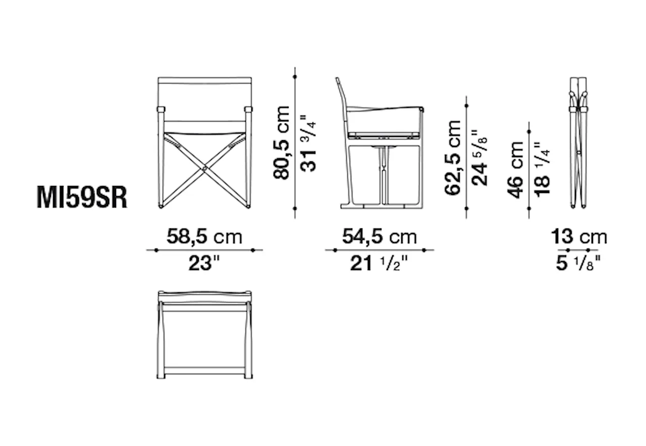 Mirto Outdoor Folding Small Armchair