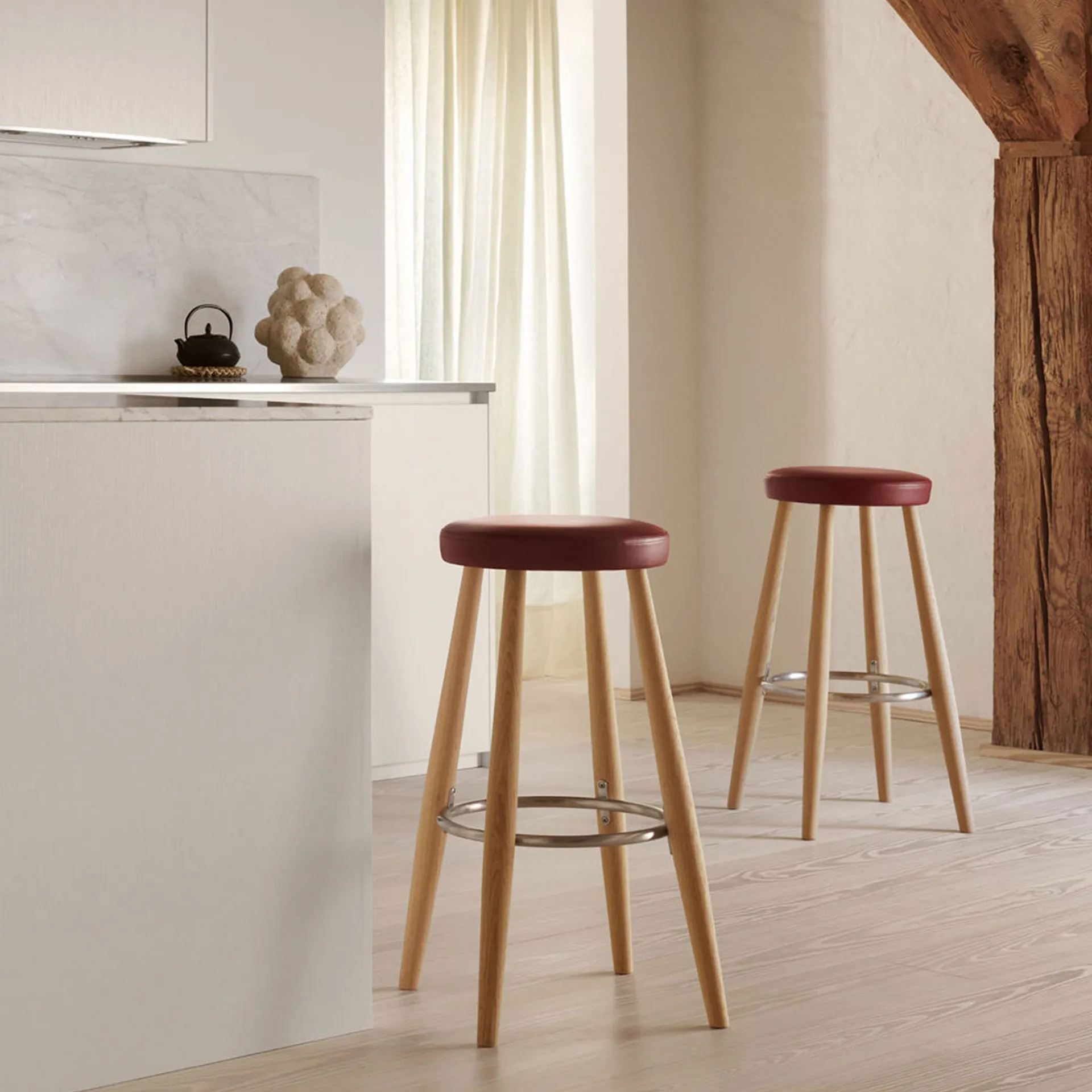 CH58 Lav krakk - eik - Carl Hansen - Hans J. Wegner - NO GA