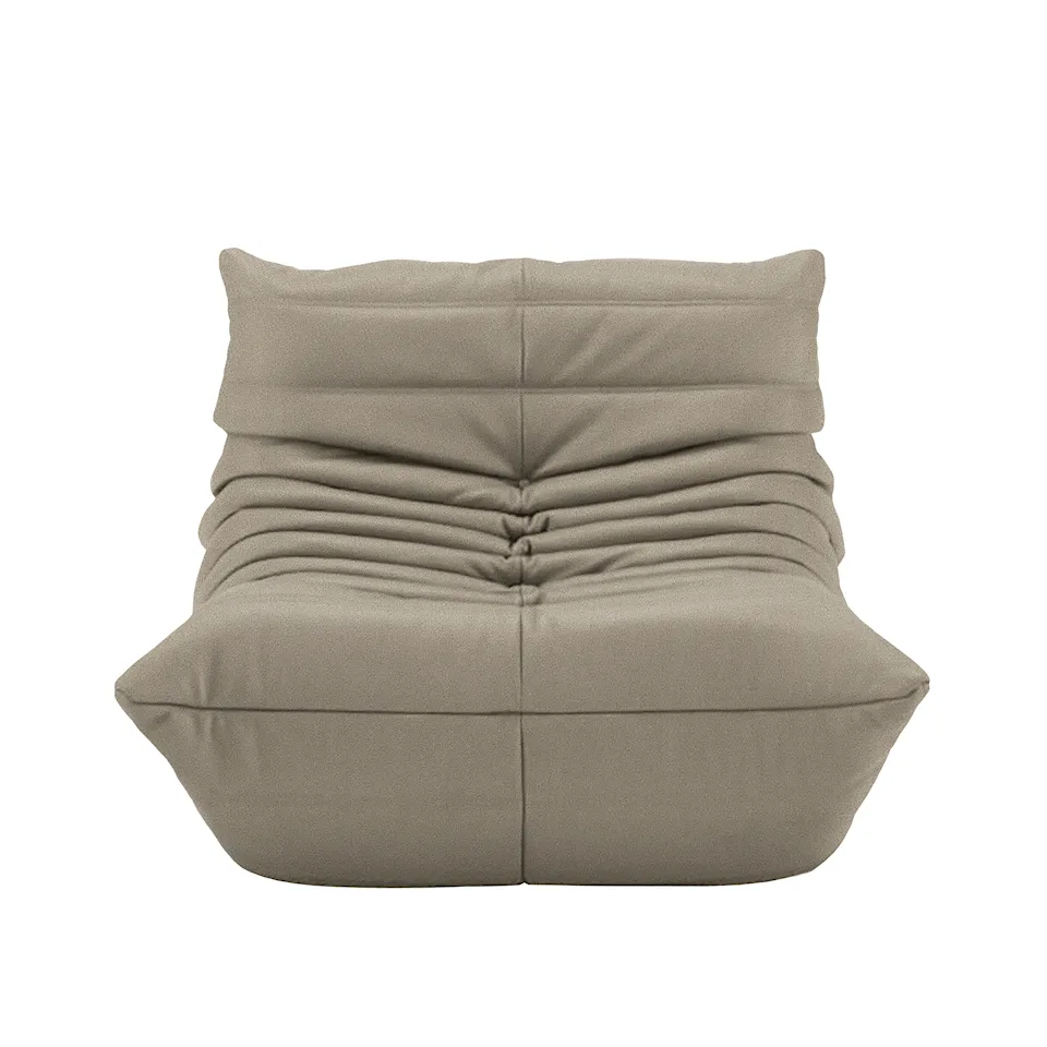 Togo Fireside Chair, Fabric Cat. S Alcantara Dove Grey 4475