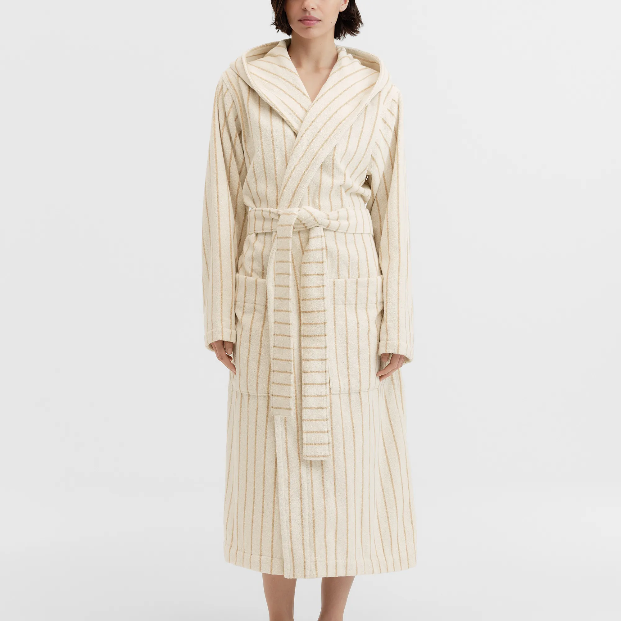 Hooded Sienna Stripes badekåpe - 4