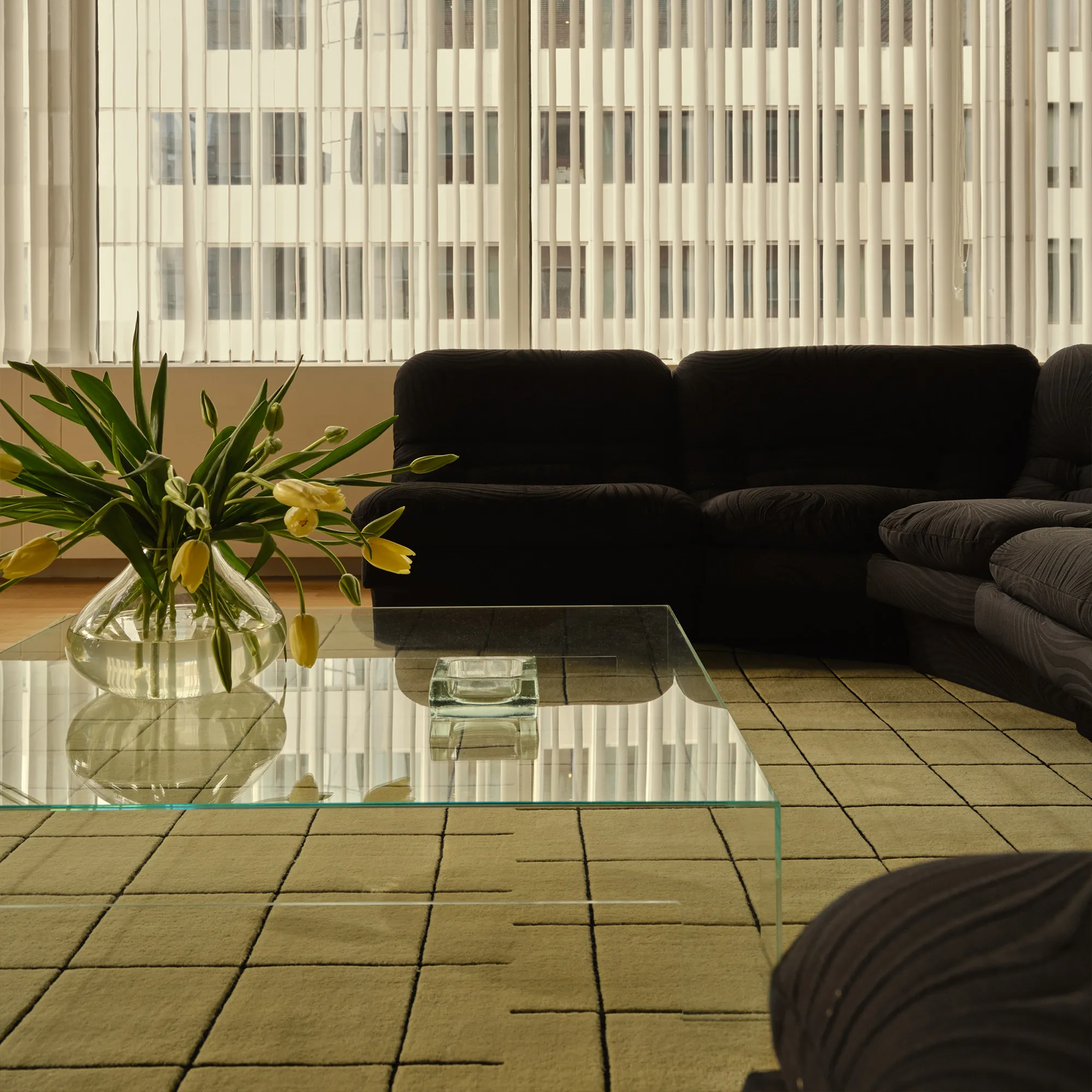 Grid Pistachio/Black ullteppe - 6