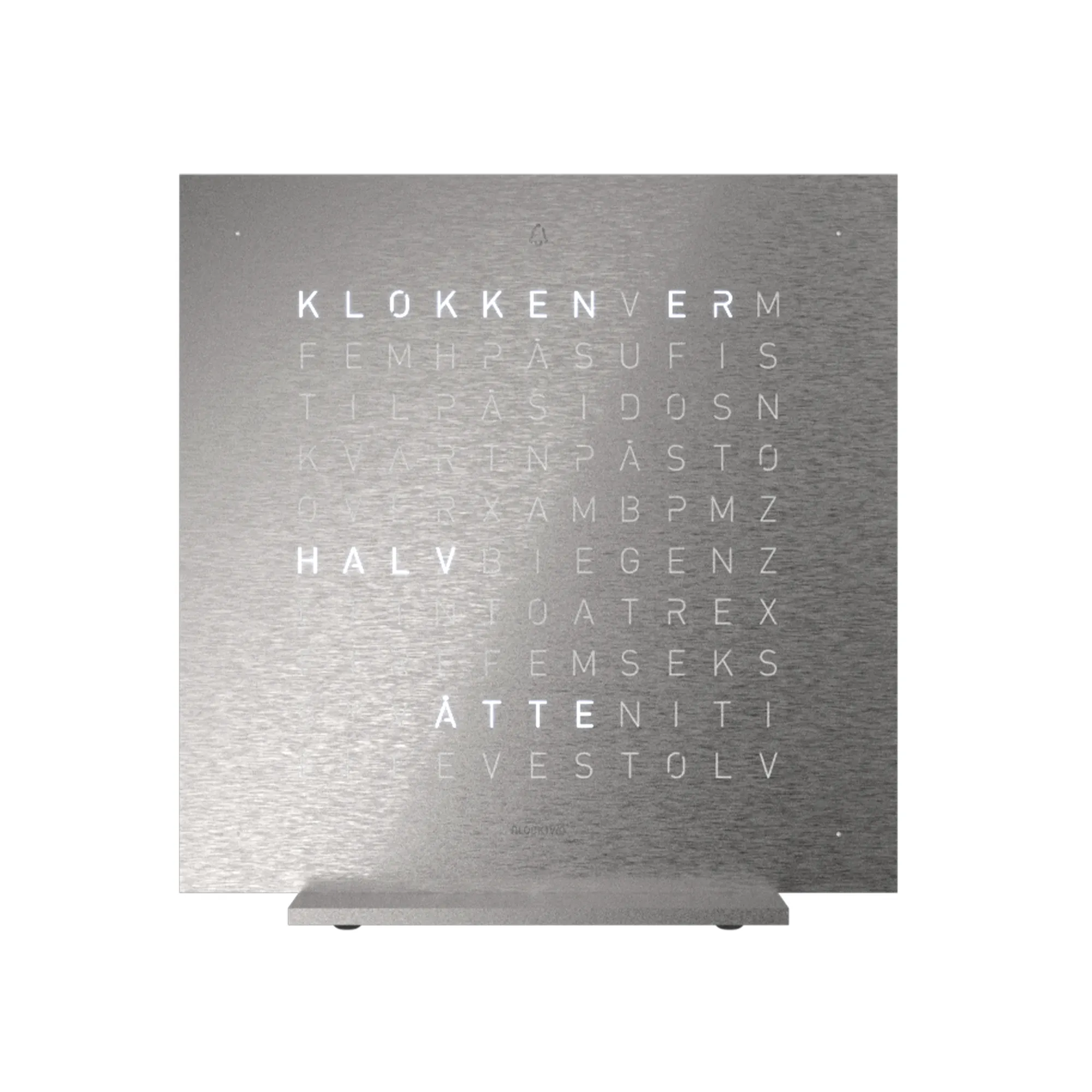Qlocktwo Earth 13,5 – Stainless Steel - 1