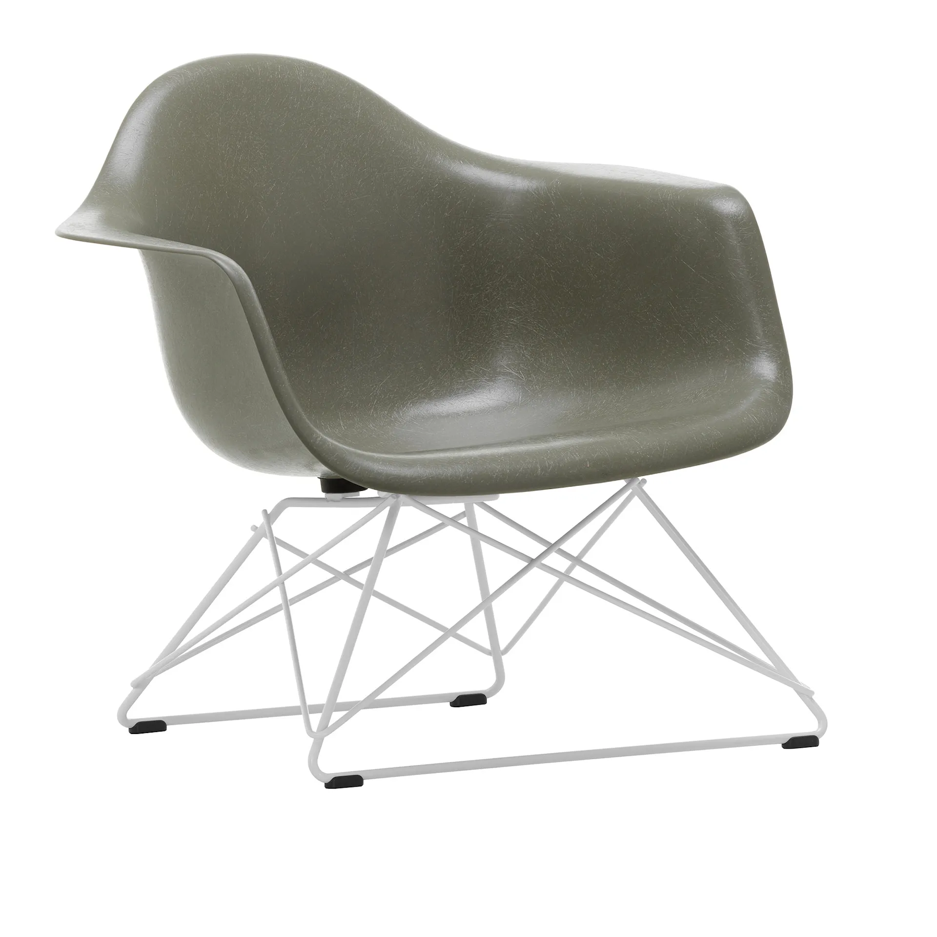 Eames Fiberglass Armchair LAR lenestol White - Vitra - Charles & Ray Eames - NO GA