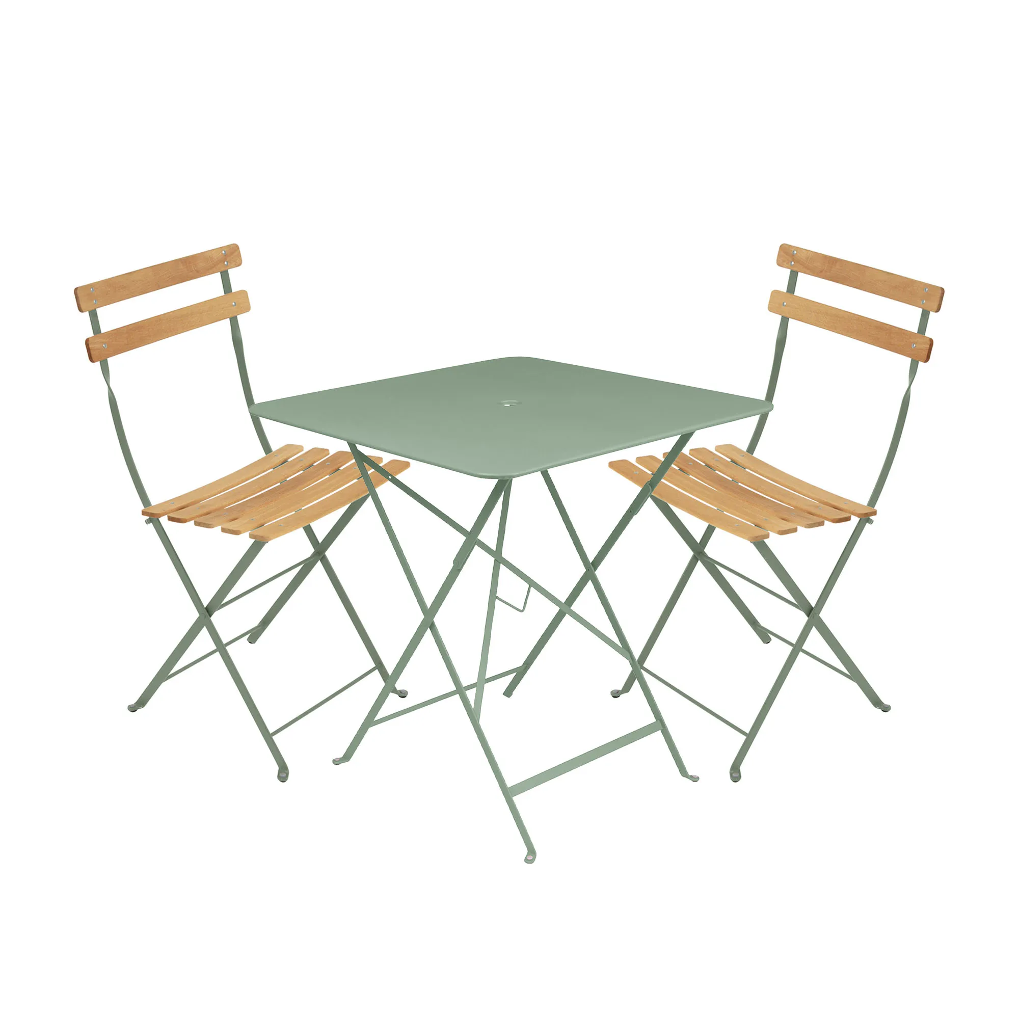 Bistro spisegruppe bord 71cm & 2 tre stoler - 1