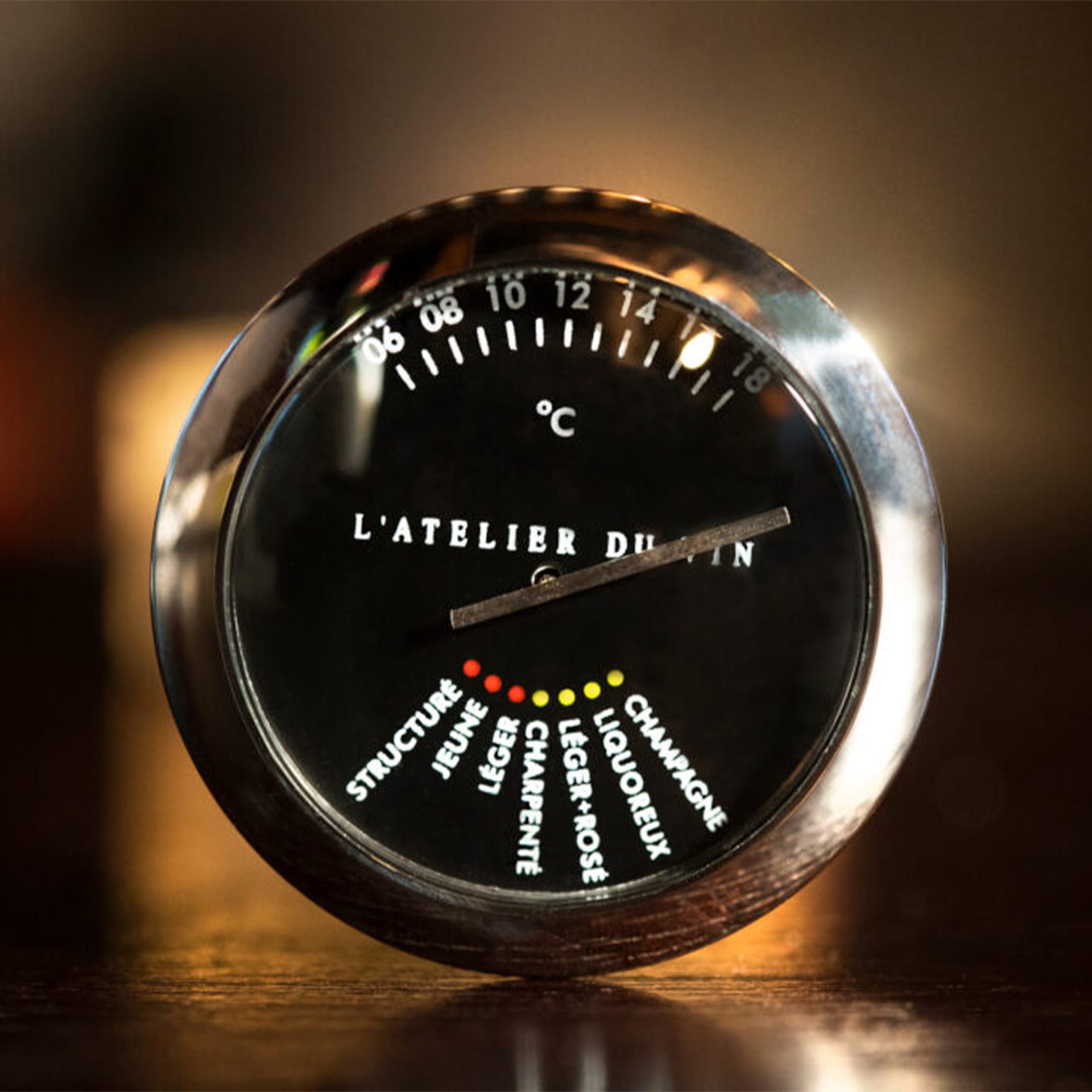 Thermomètre à Vin L’Atelier Du Vin En Acier Inoxydable - Mesurez Précisément La Température De Service