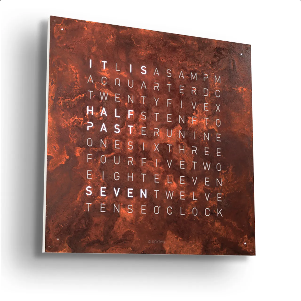 Qlocktwo Earth 90 Creator's Edition – Rust