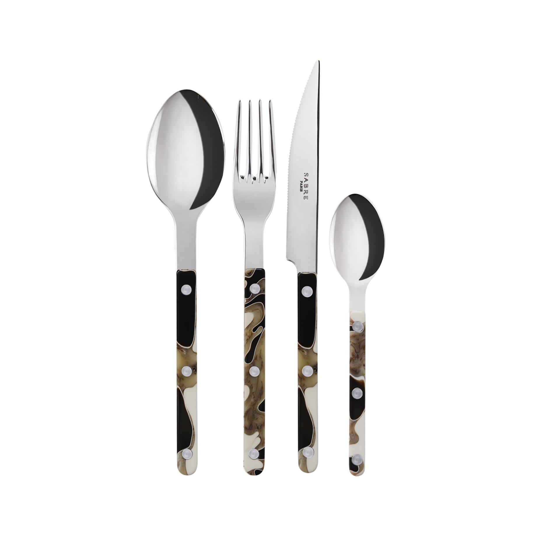 Bistrot 4 Pieces Cutlery Set Dune - Black - Sabre Paris - NO GA
