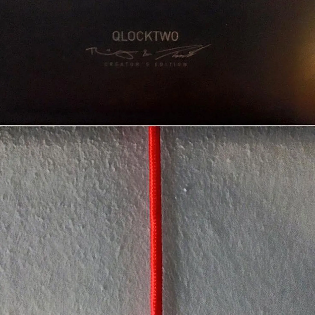 Qlocktwo Coloured Cable, Black
