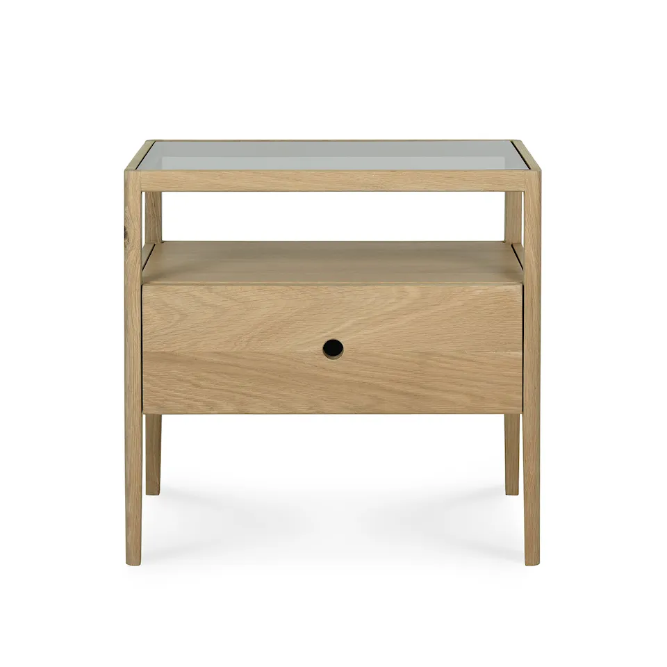 Spindle Bedside Table Oak