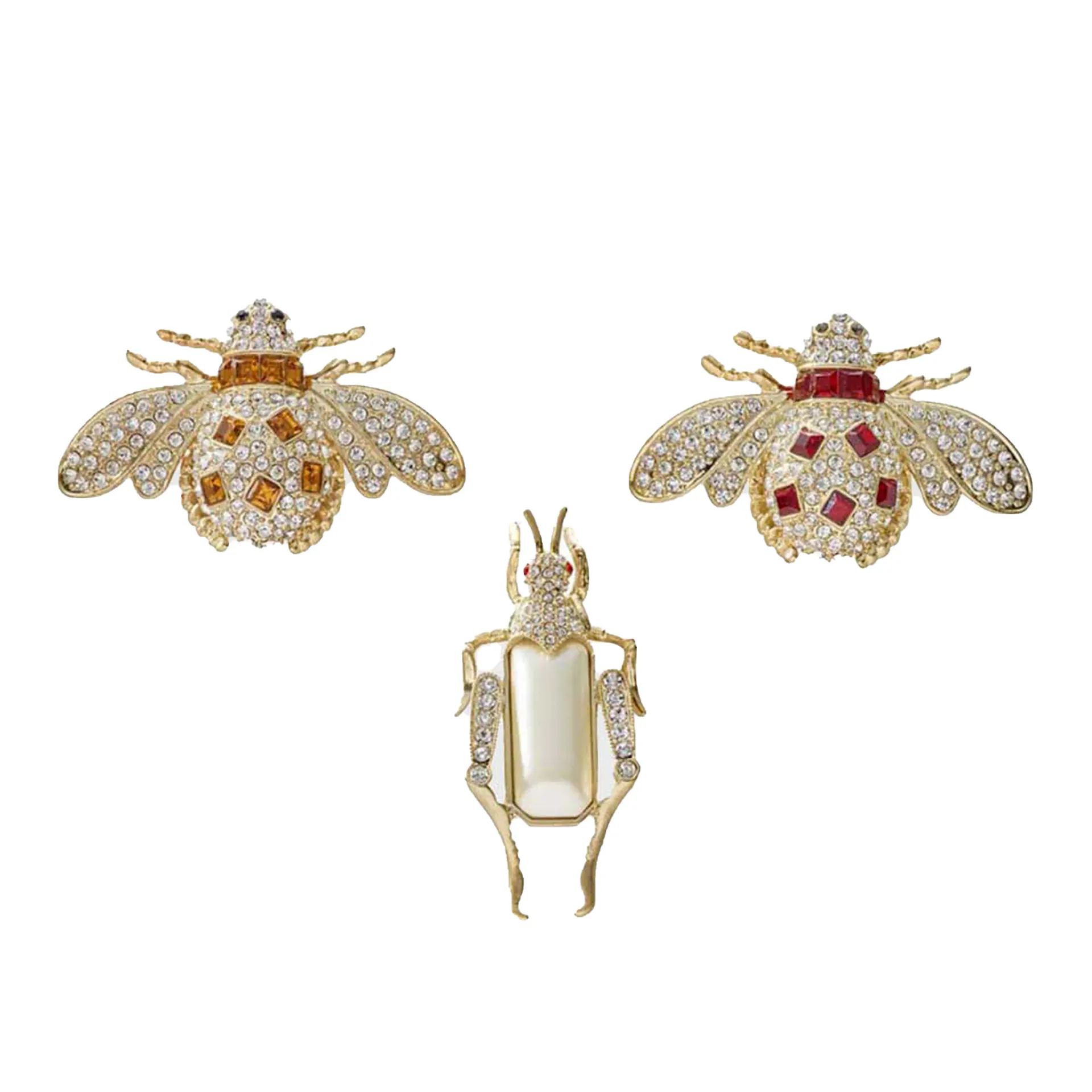 Jeweled Insect Clip Set - Holiday Collection - NO GA