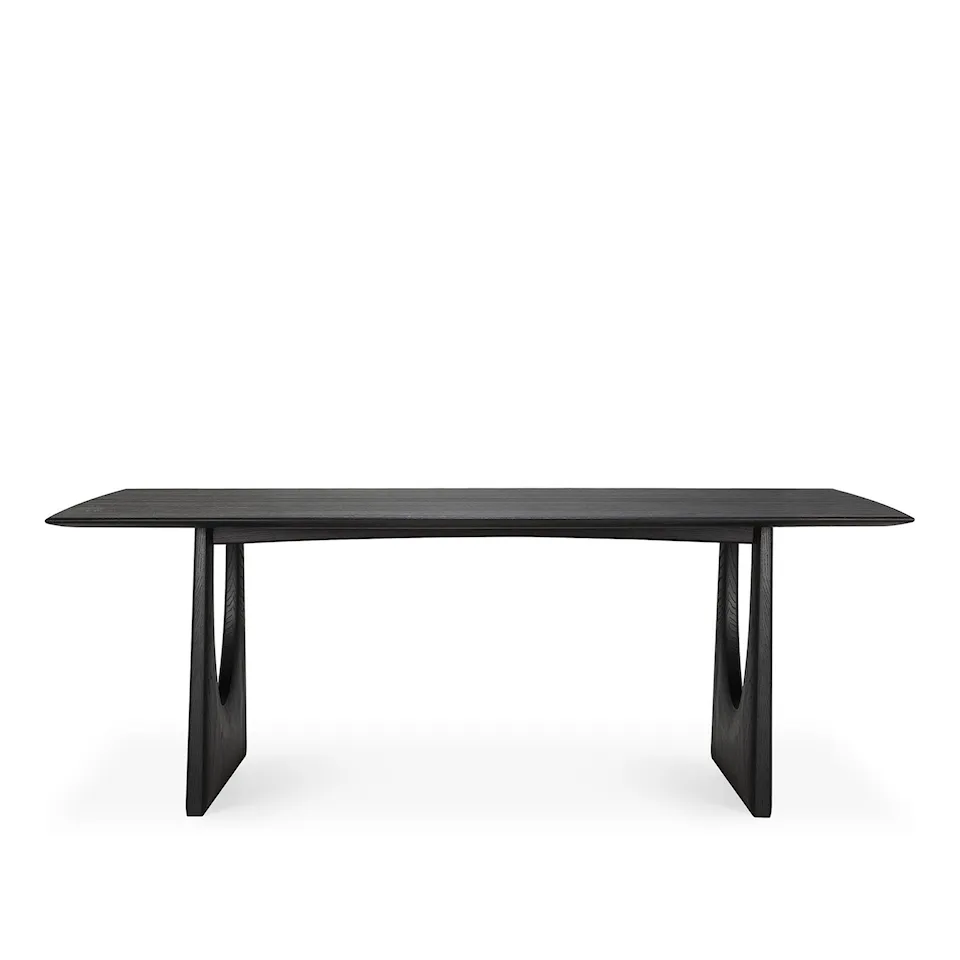 Geometric Dining Table Black Oak