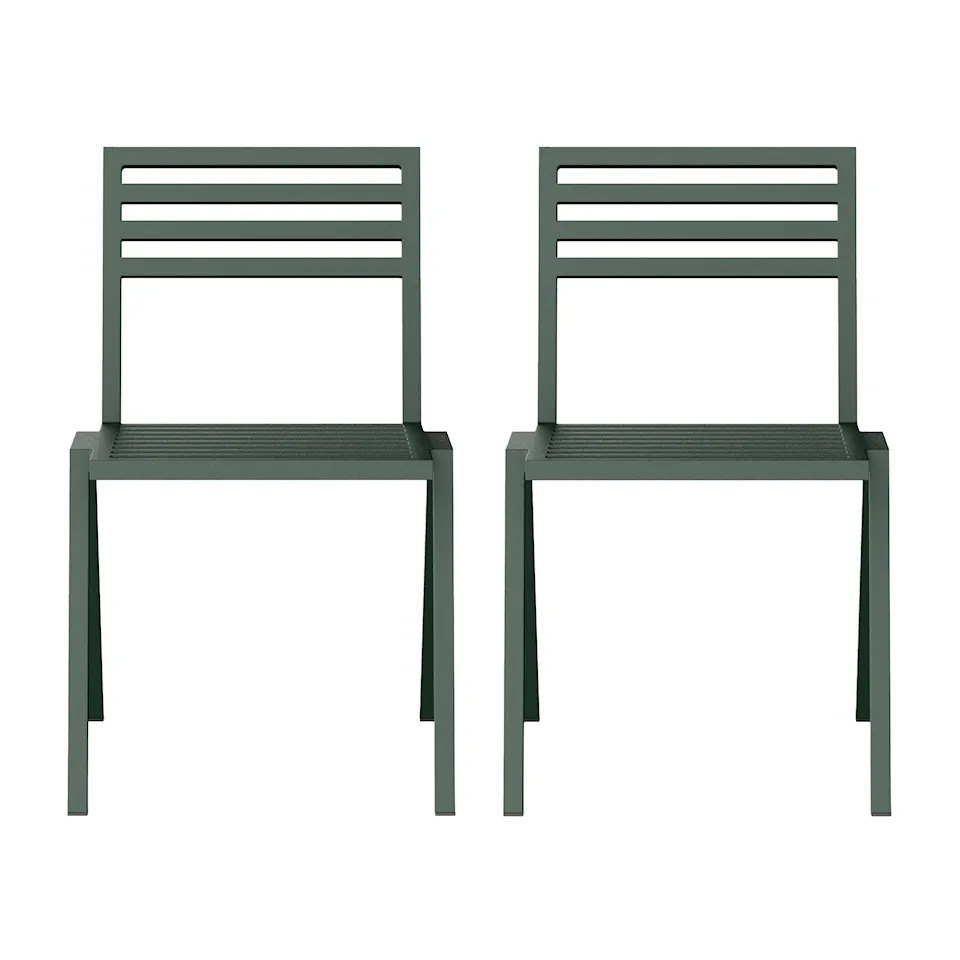 19 Outdoors - Stacking Chair Set of 2, Green