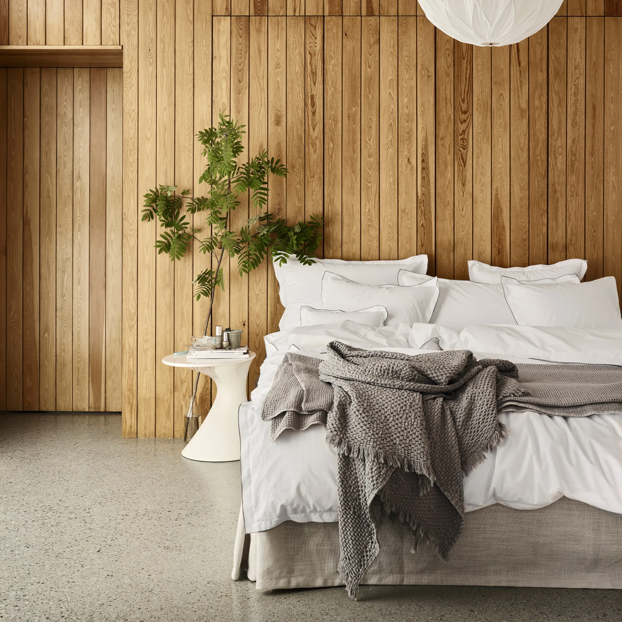 Venezia Linen Ivory sengeteppe - 3